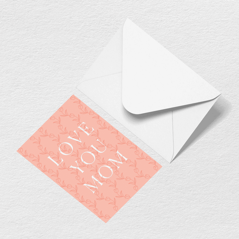 Love You Mom Greeting Card、mySite、solidvoid