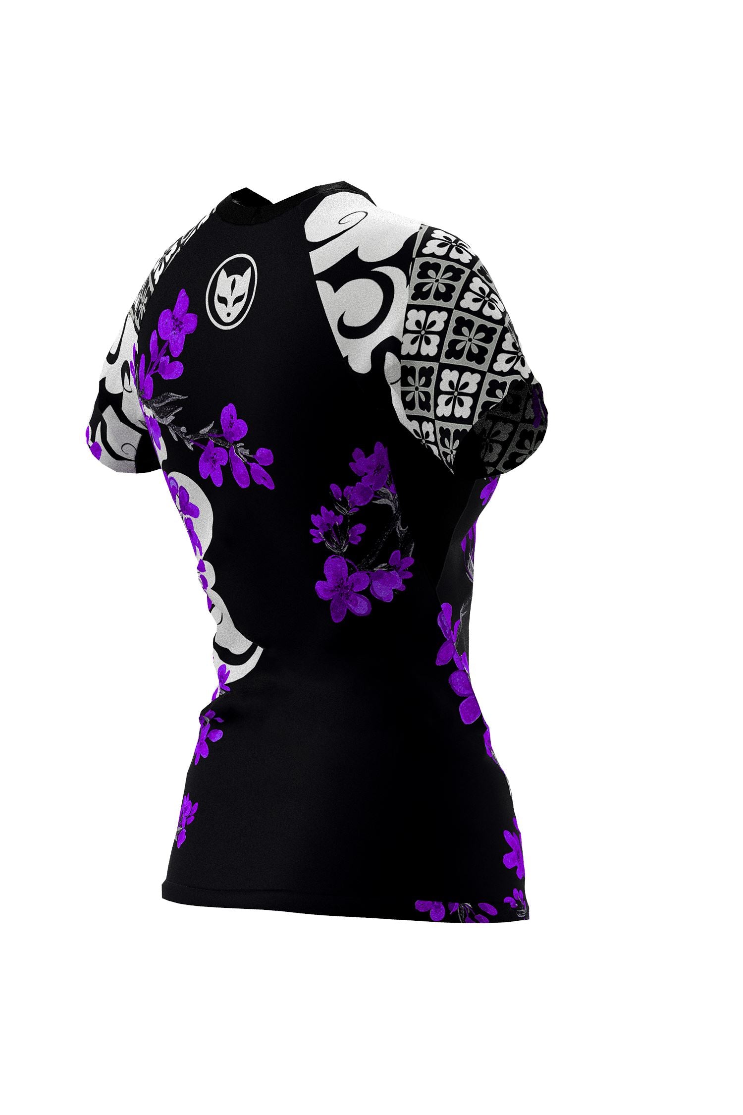 Women's Cherry Blossom Ranked Jiu Jitsu Rashguard - Short Sleeve、mySite、gigharbornorthrealestate