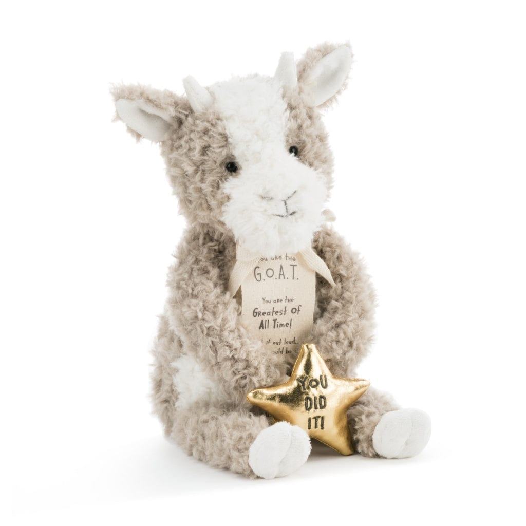 Goat-Greatest Of All Time Celebrate Me Plush-Goat with Congratulations Message by Demdaco *、mySite、g9winljtr