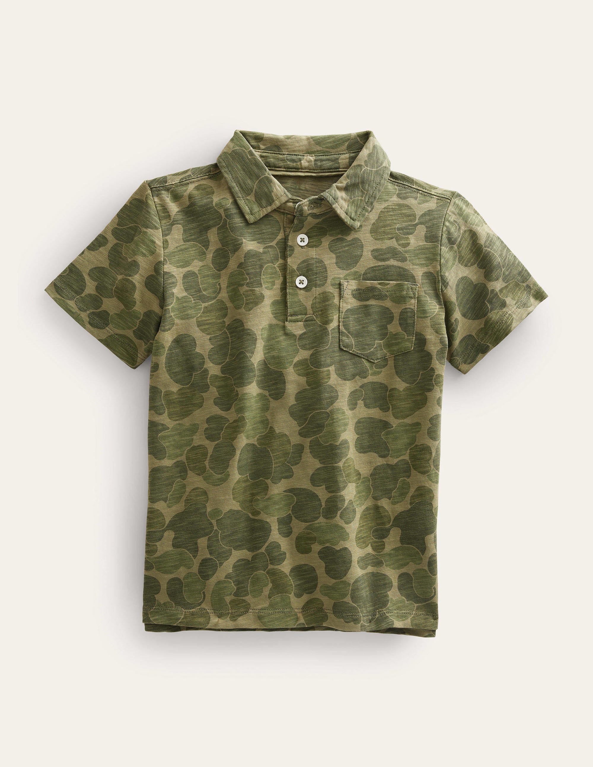  Patterned Slub Jersey Polo-Green Camo、mySite、ashleygrahame