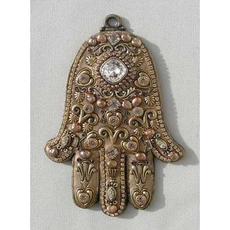 Michal Golan Goldtone Wall Hamsa with Swarovski Crystals、mySite、topwebapps