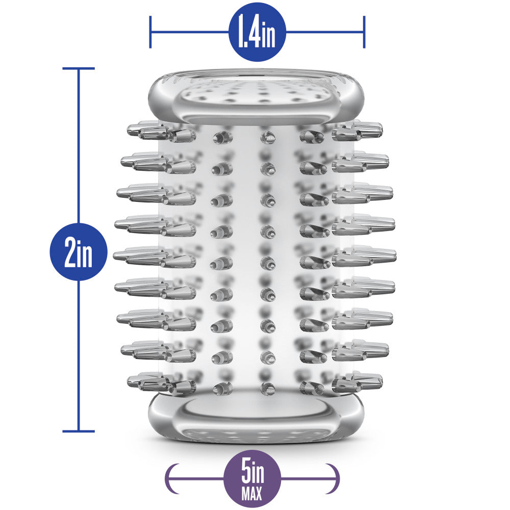 Stay Hard By Blush® | 01: Clear Soft Tickler Spiked Penis Sleeve、mySite、bottomscart