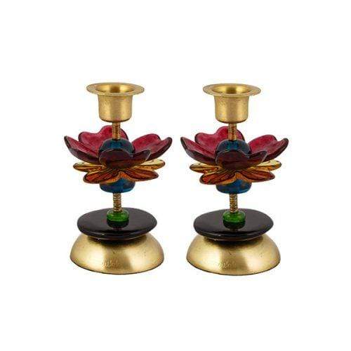 Small Multicolored Flower Candlesticks by Yair Emanuel、mySite、topwebapps