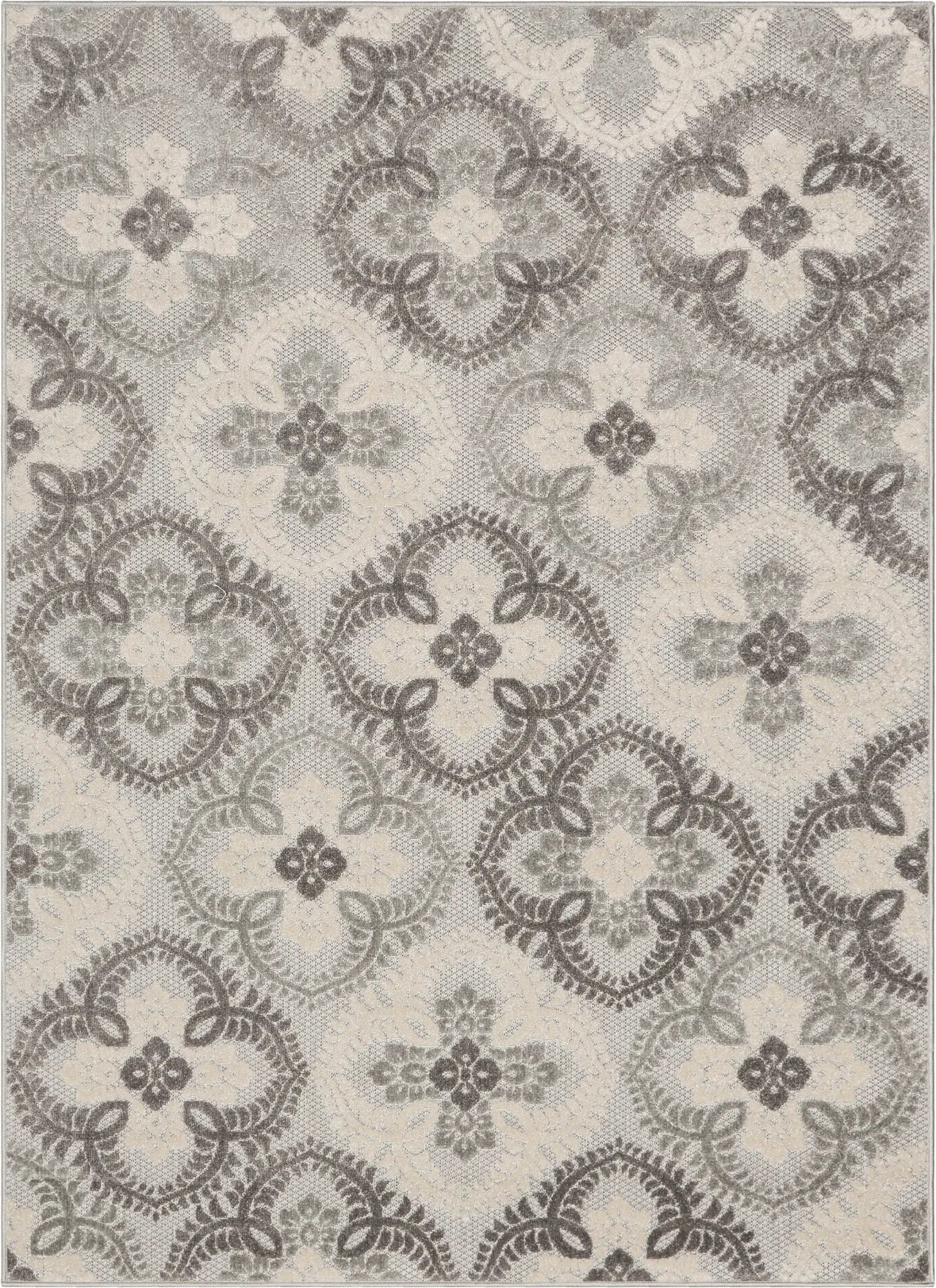 Loewy Modern Geometric Indoor/Outdoor Grey High-Low Rug、mySite、gigharbornorthrealestate