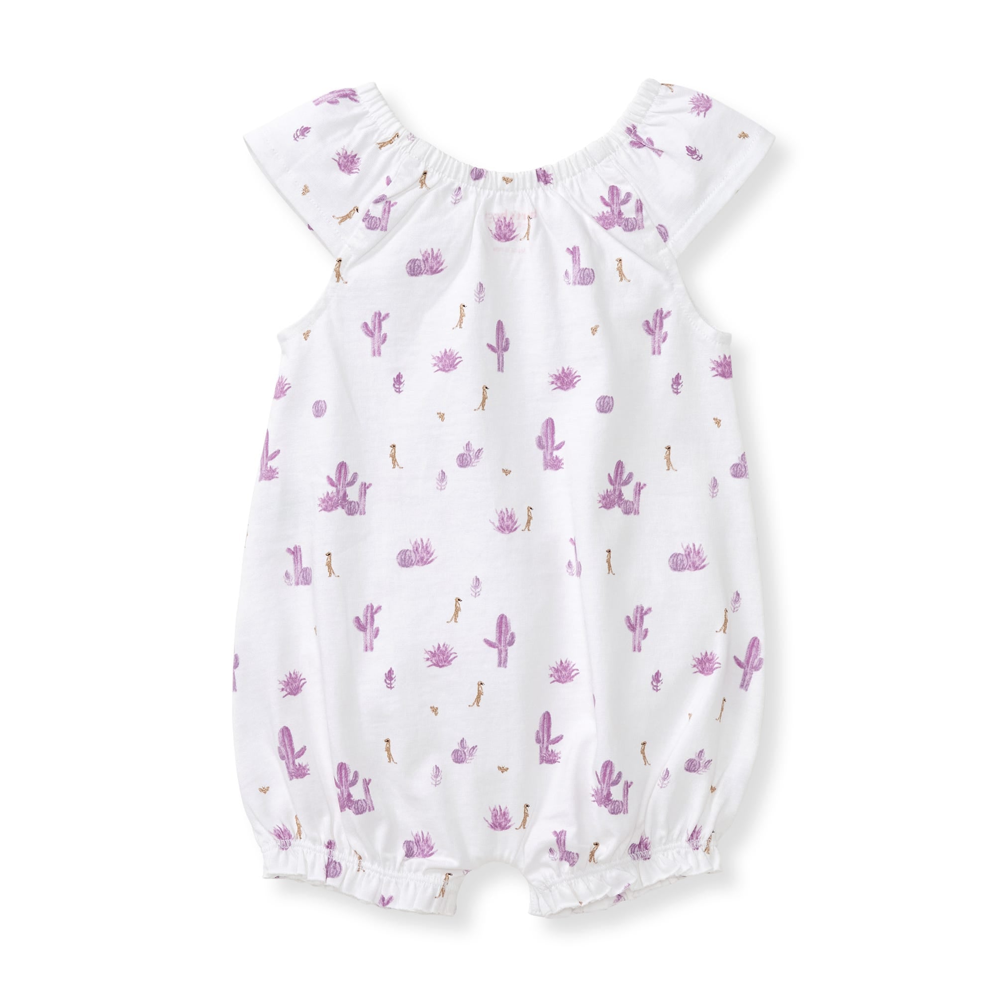 Desert Life Organic Baby Girl Bubble Romper、mySite、g9winljtr