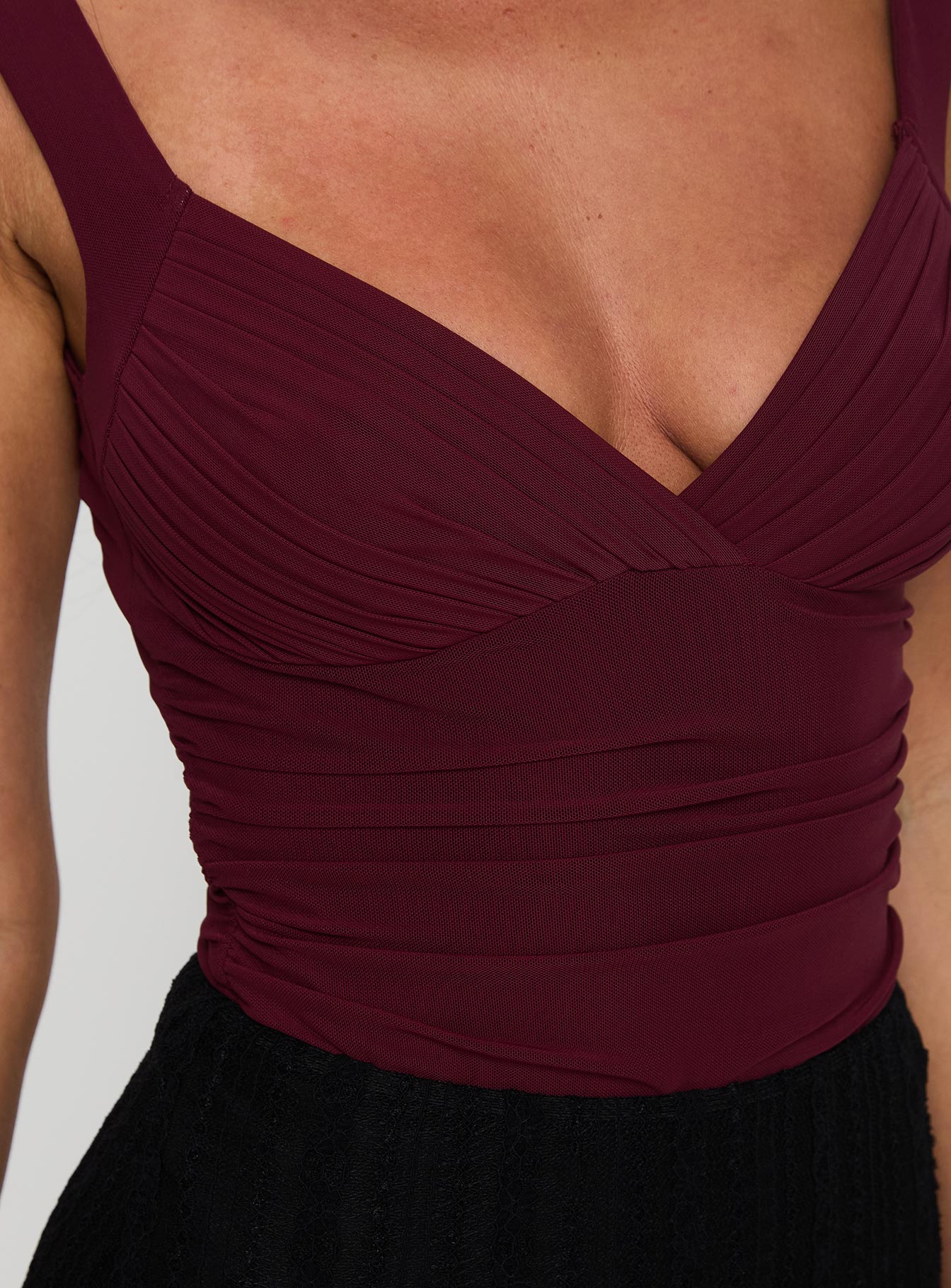 Morgane Mesh Bodysuit Burgundy、mySite、solidvoid