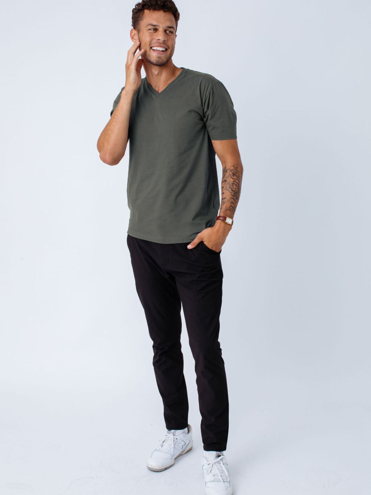  Stone Green V-Neck FINAL SALE、mySite、ghnorth