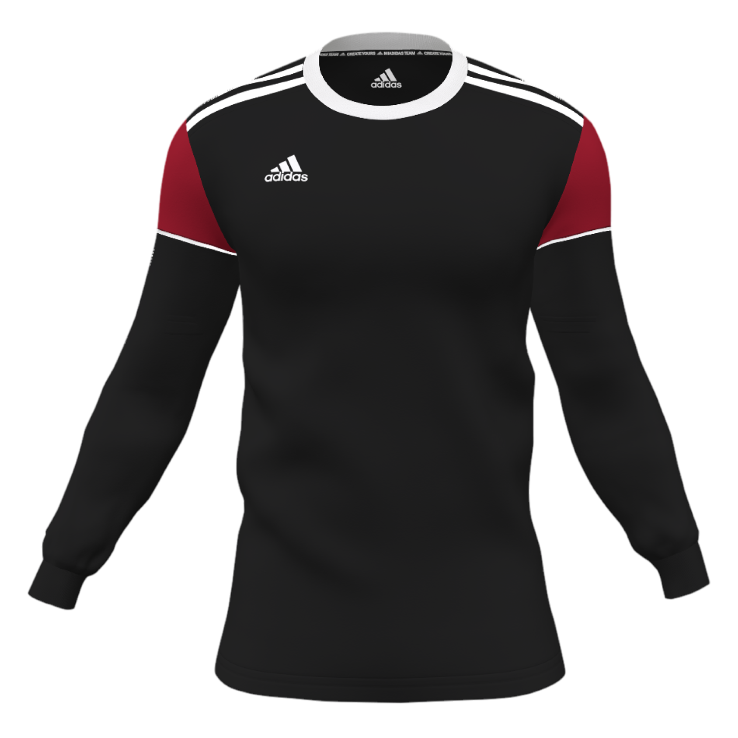 adidas Youth mi Squadra 17 L/S Jersey (Neenah) - Black/Red、mySite、noshort