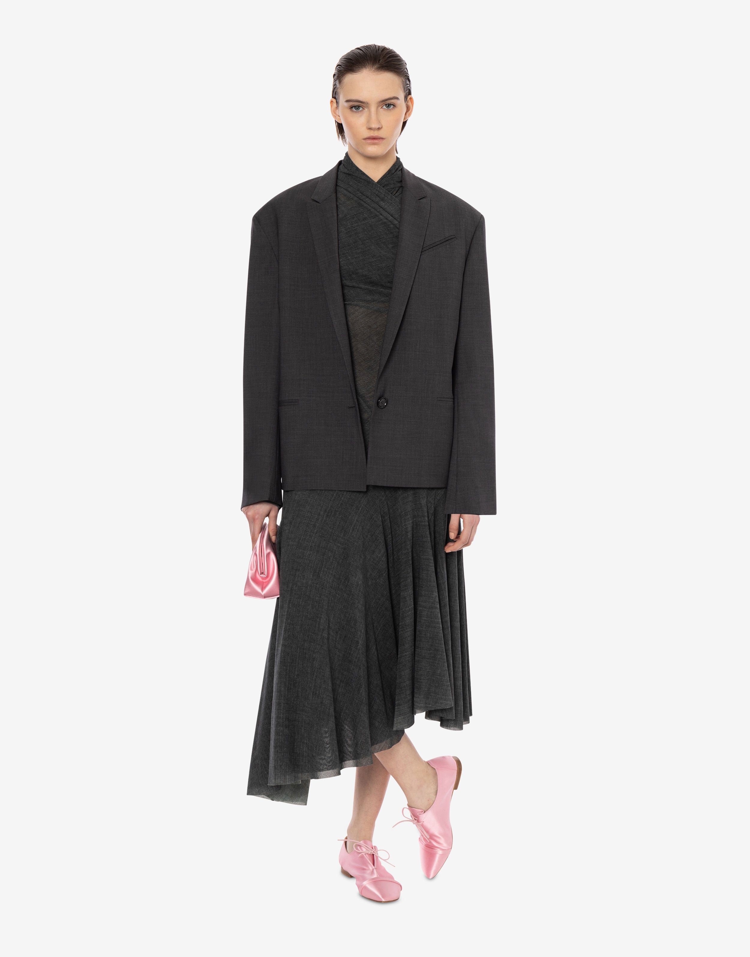 Giacca oversize in fresco lana、mySite、aoinhome