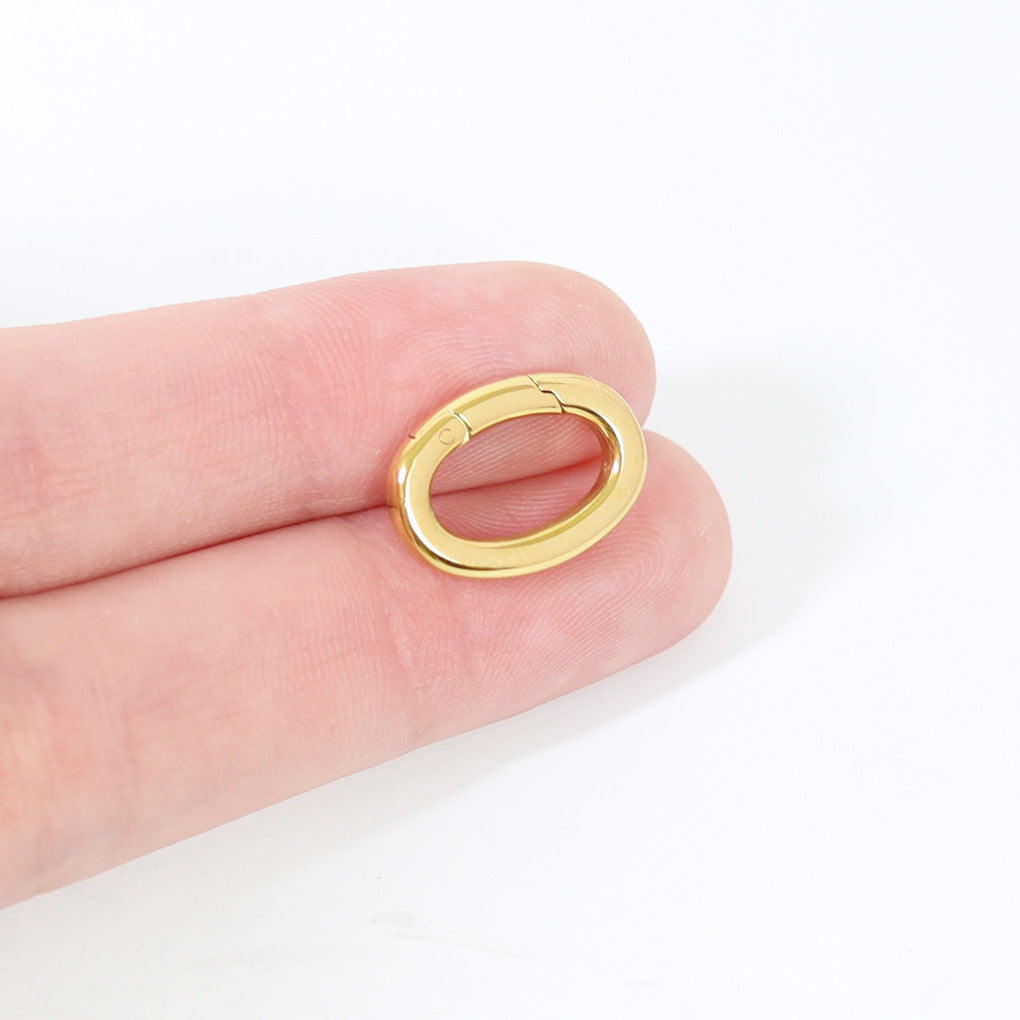 18K Gold PVD Stainless Steel Oval Carabiner / ENC0032、mySite、dreamappss