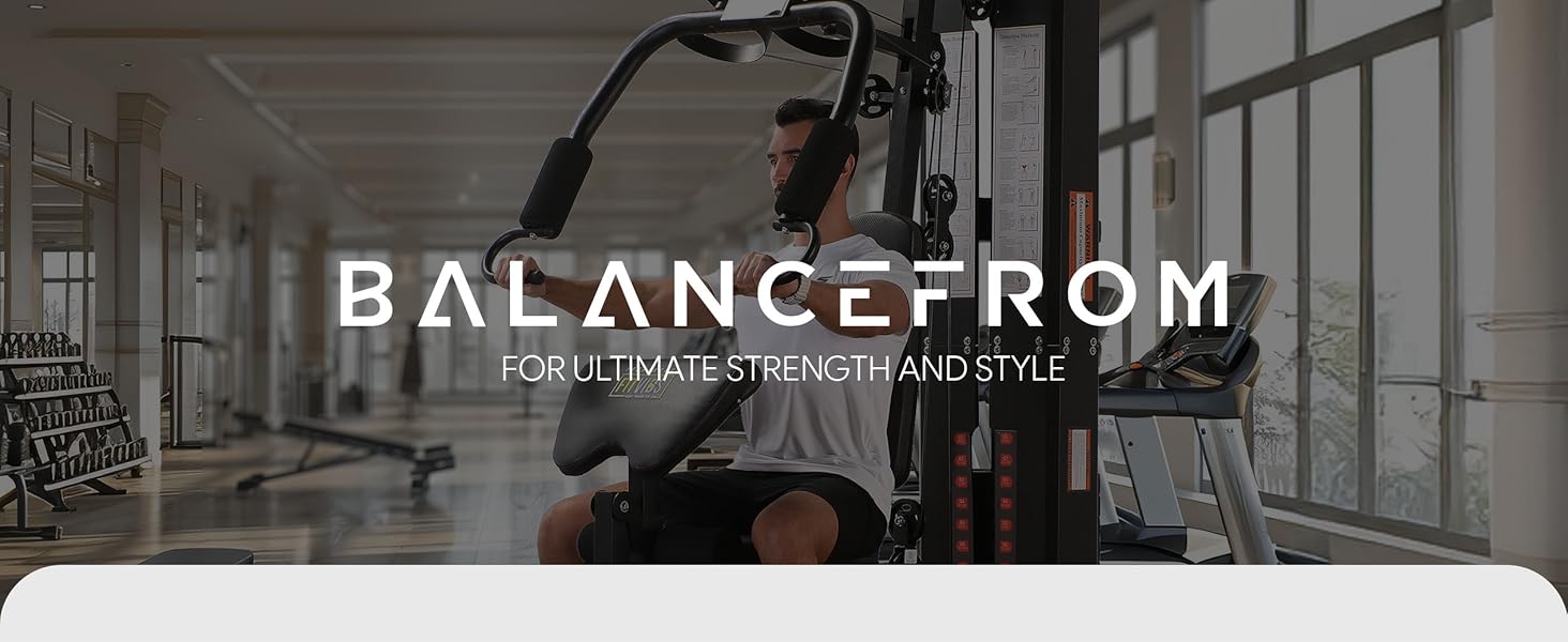 BalanceFrom Multifunctional Home Gym Workout Station Strength Training Equipment
