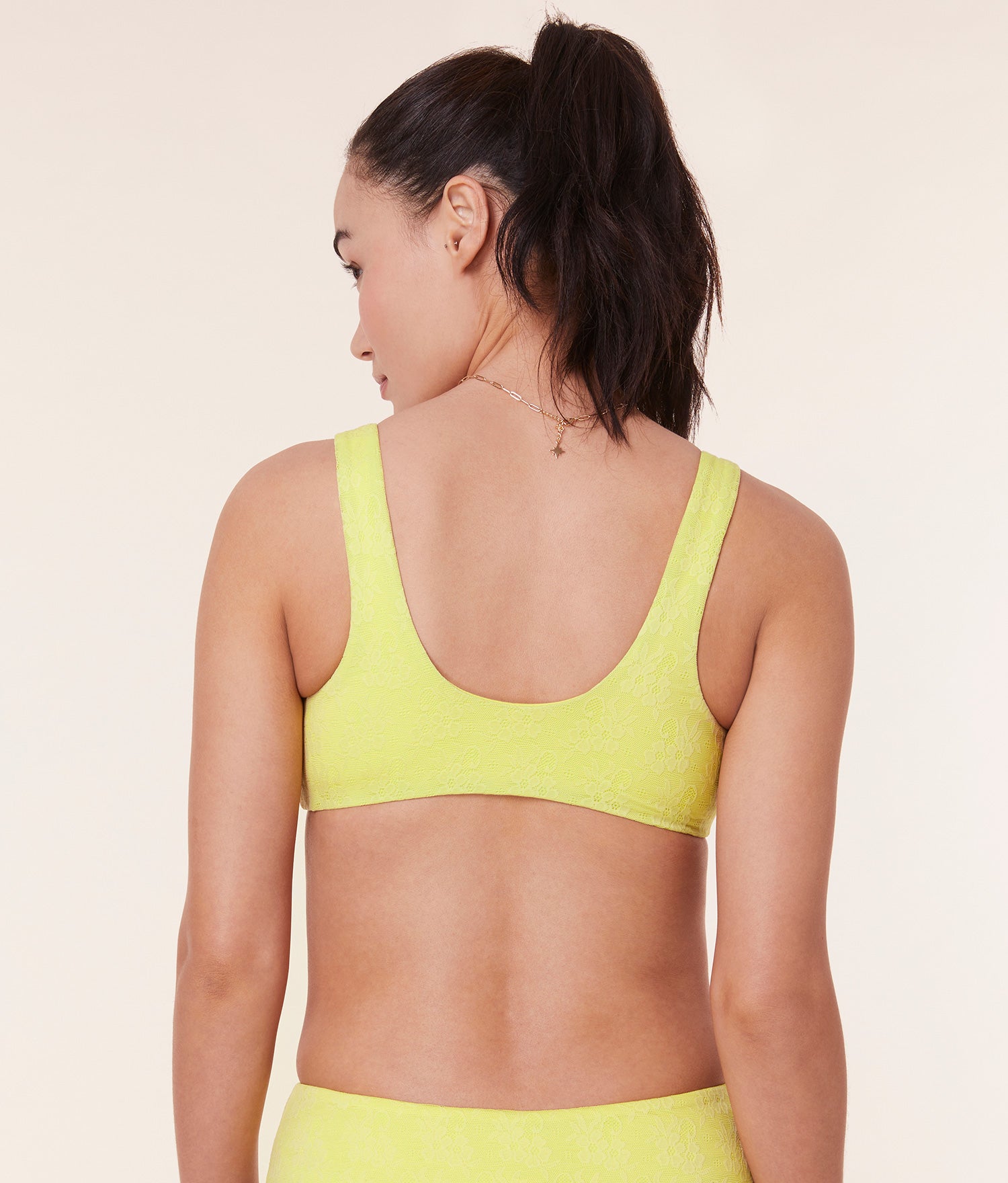  The Delray Bikini Top - Floral Lace - Limeade、mySite、ashleygrahame