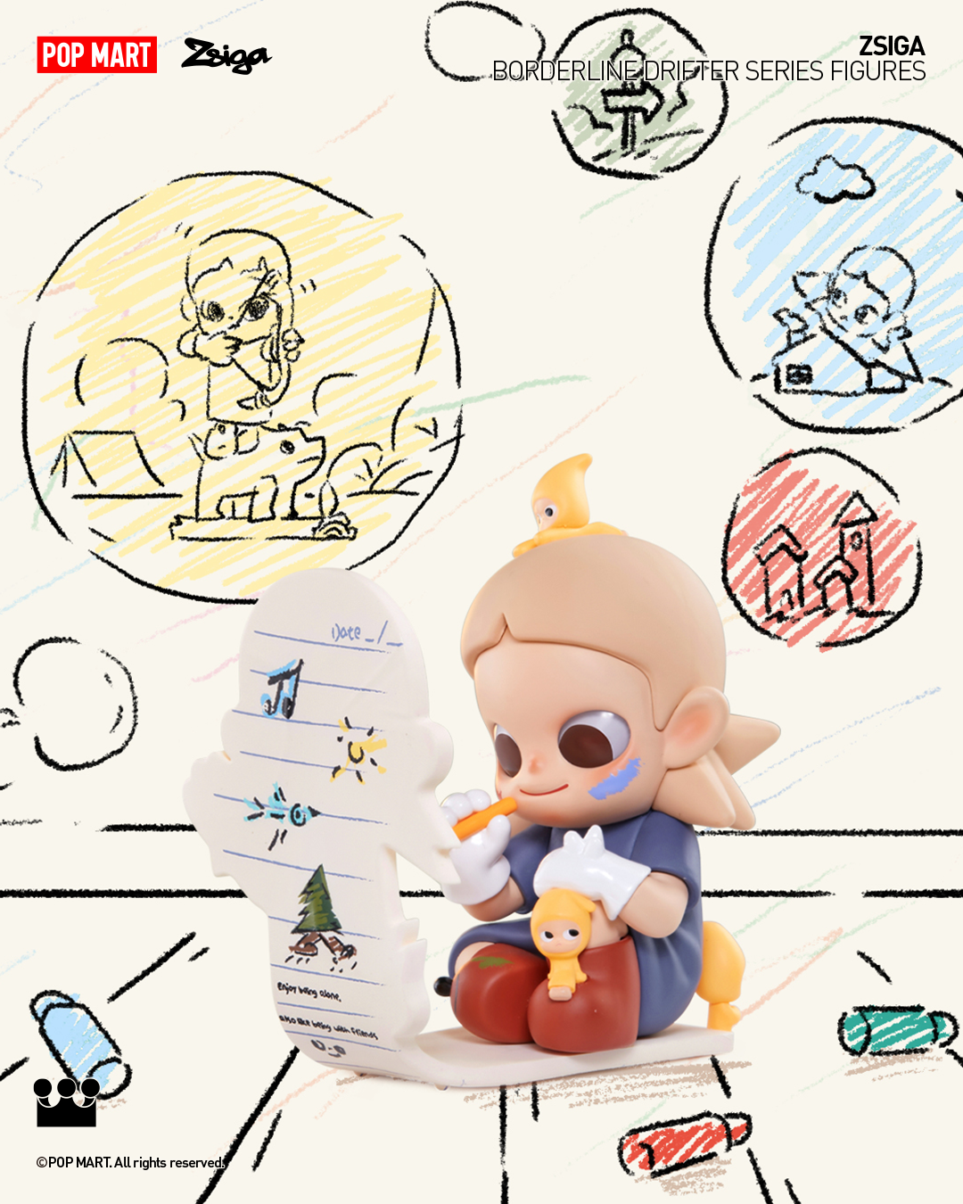  POP MART Zsiga Borderline Drifter Series Figures、mySite、greenlandpopulation