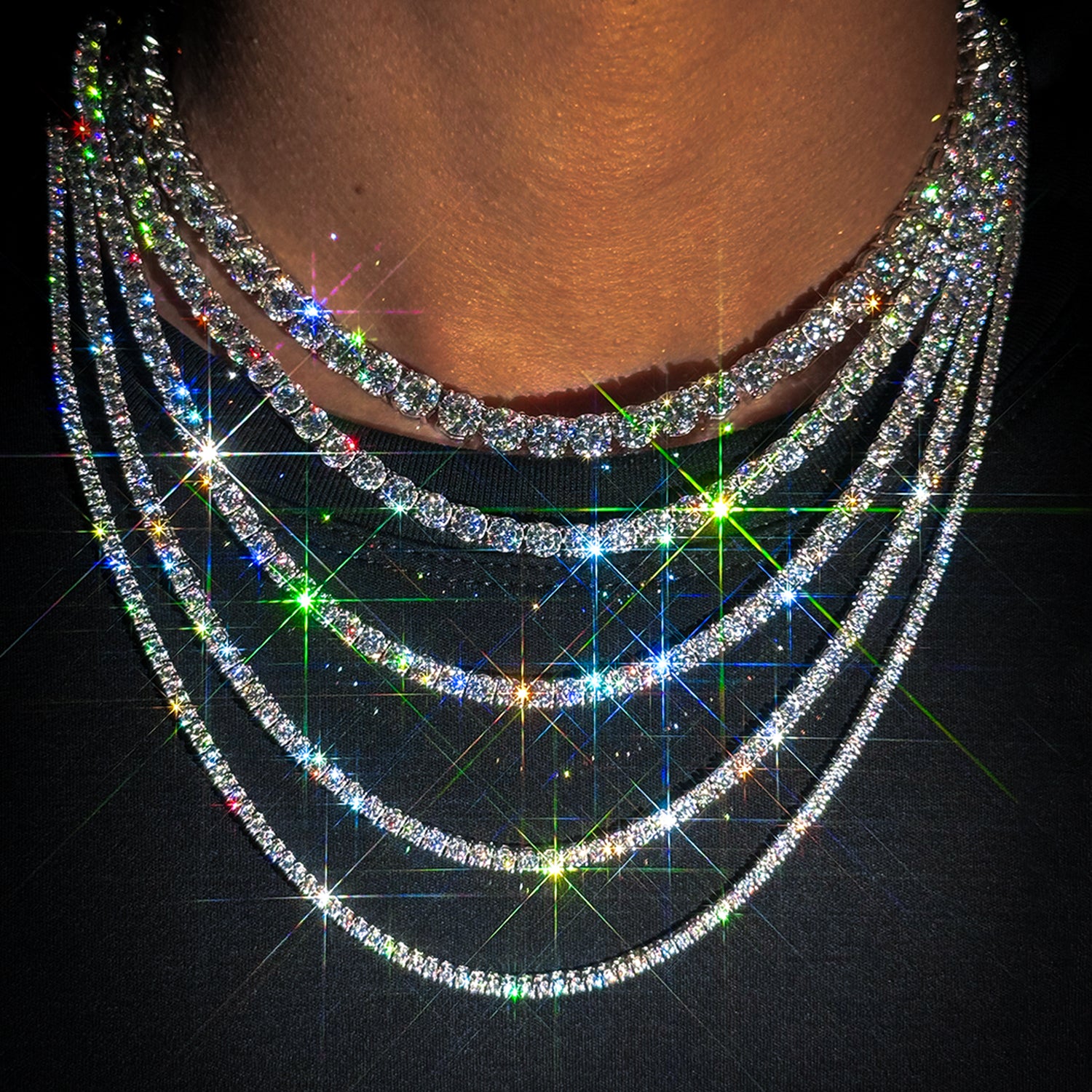 Moissanite Tennis Chain 14K Gold (ALL SIZES)、mySite、hinf8tx79