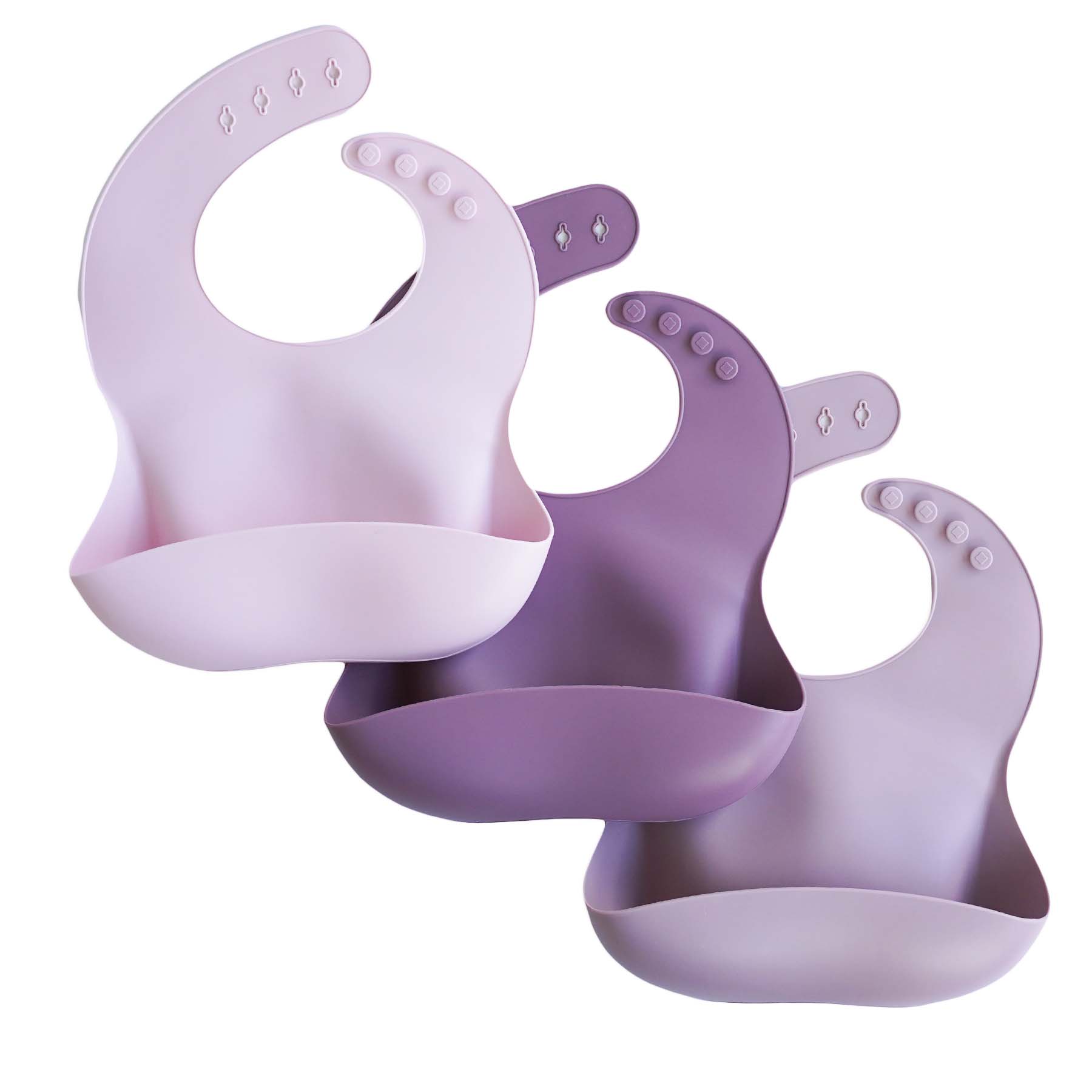  Silicone Baby Bib 3pc Set | Purple Ombre、mySite、layawaytickets