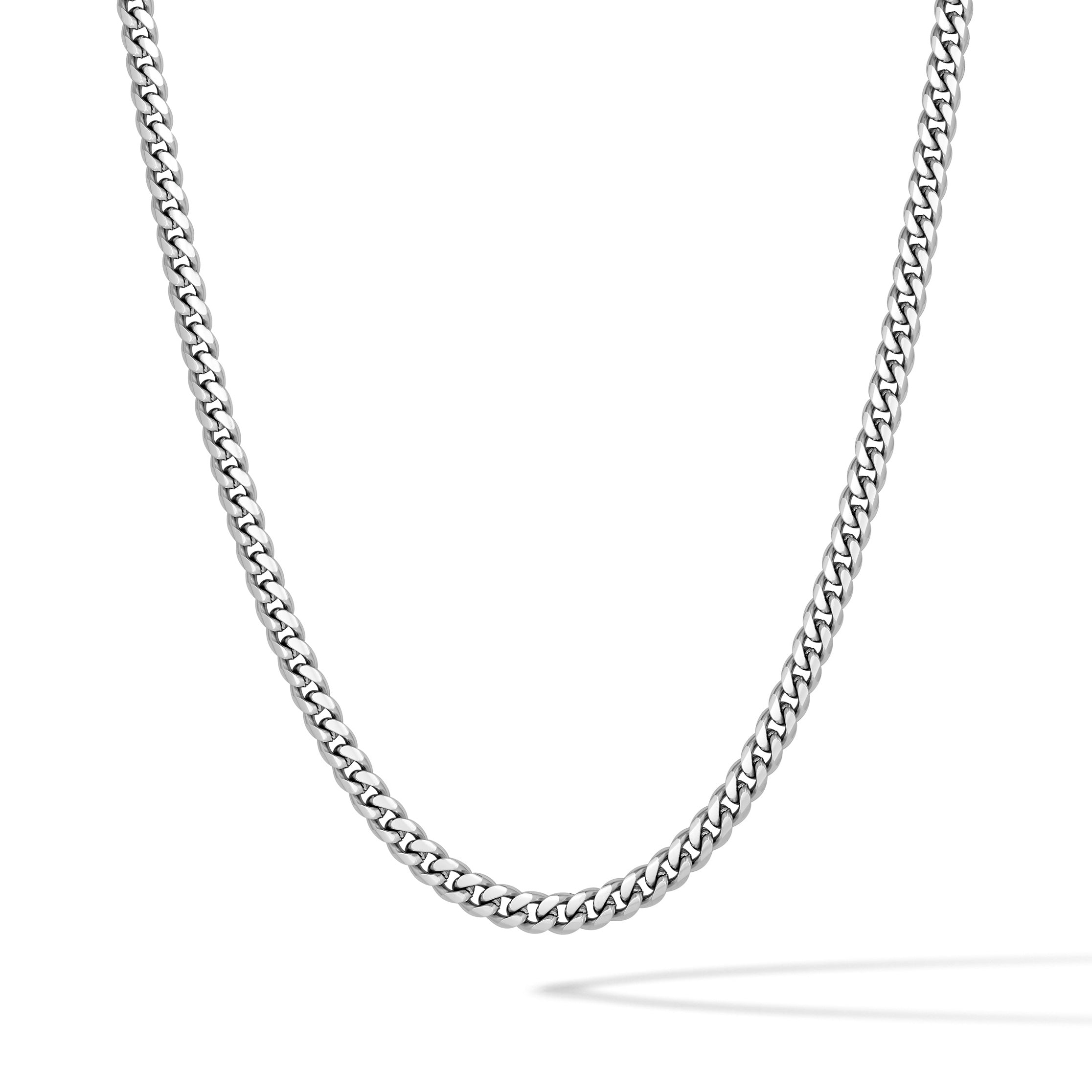  Cuban Chain Necklace, 5MM - Silver