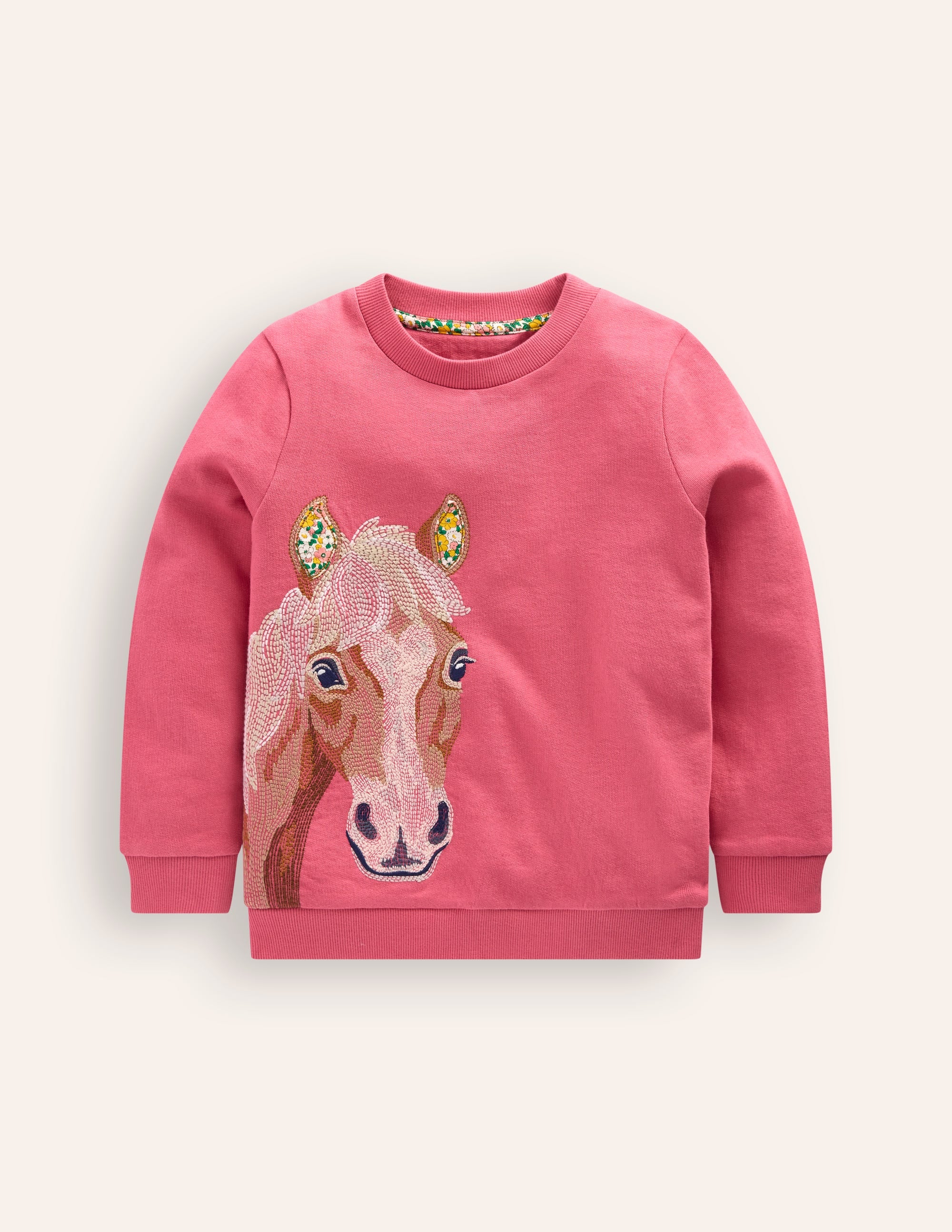  Superstitch Sweatshirt-Rose Pink Horse、mySite、ashleygrahame