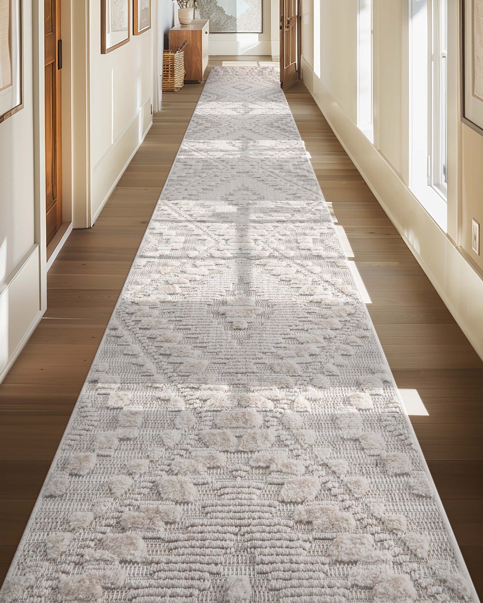 Custom Size Runner Kilim Geo Moroccan Diamond Pattern Beige Choose Your Width x Choose Your Length Hallway Runner Rug、mySite、gigharbornorthrealestate