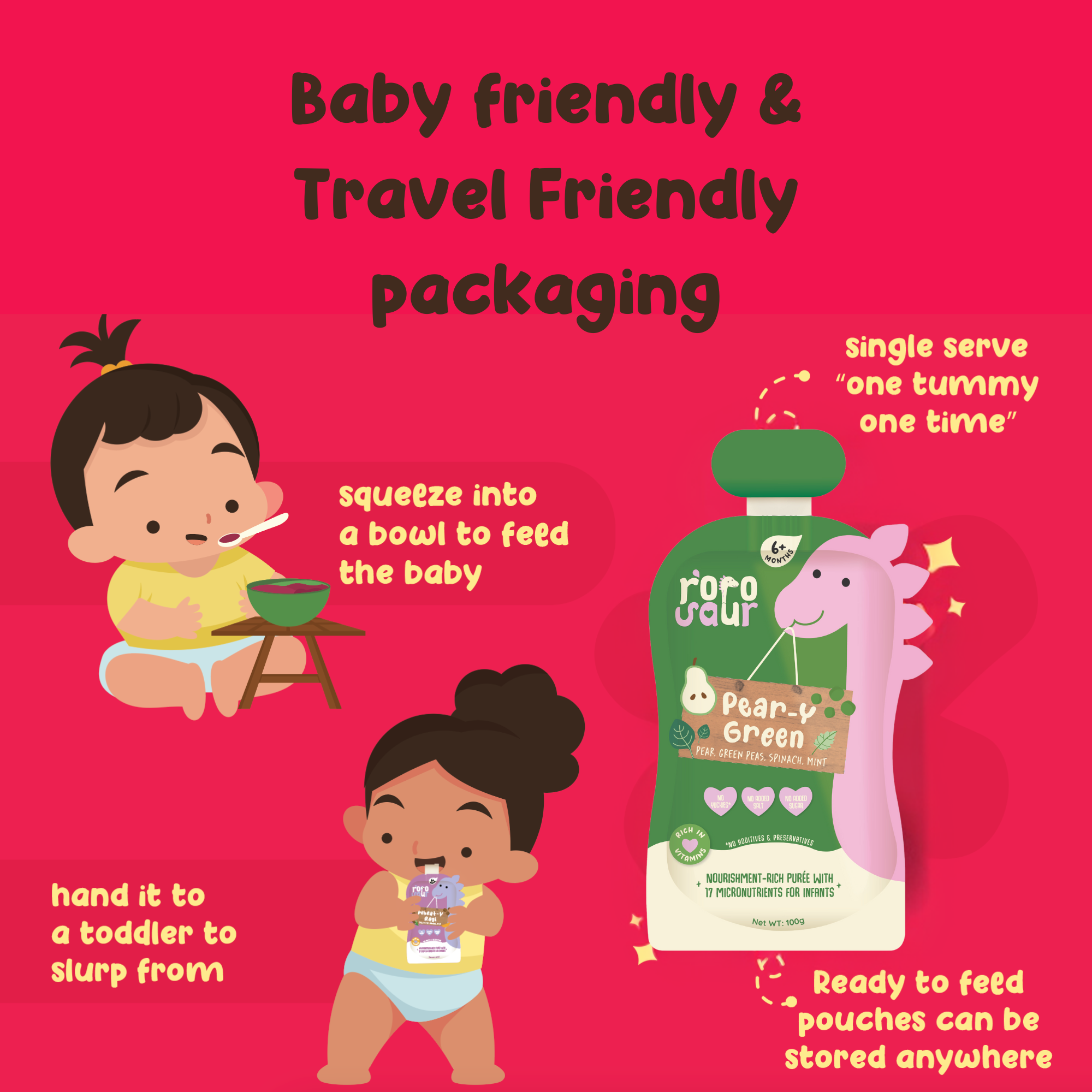 Baby Food | Kids Healthy Snacks | Fruit and Vegetable Puree | Pear-Y Green | 100 g、mySite、camillekostekn