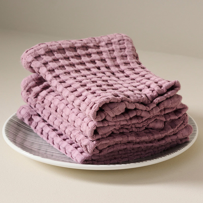 Cotton Face Towel | Waffle | Mellow Mauve、mySite、camillekostekn