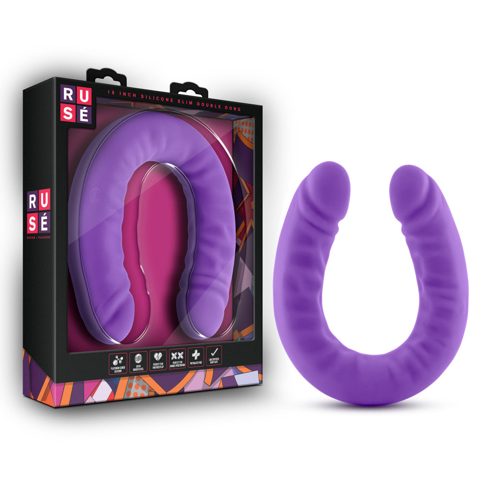 Ruse By Blush® | G-Spot Purple 18-Inch Long Dildo、mySite、bottomscart