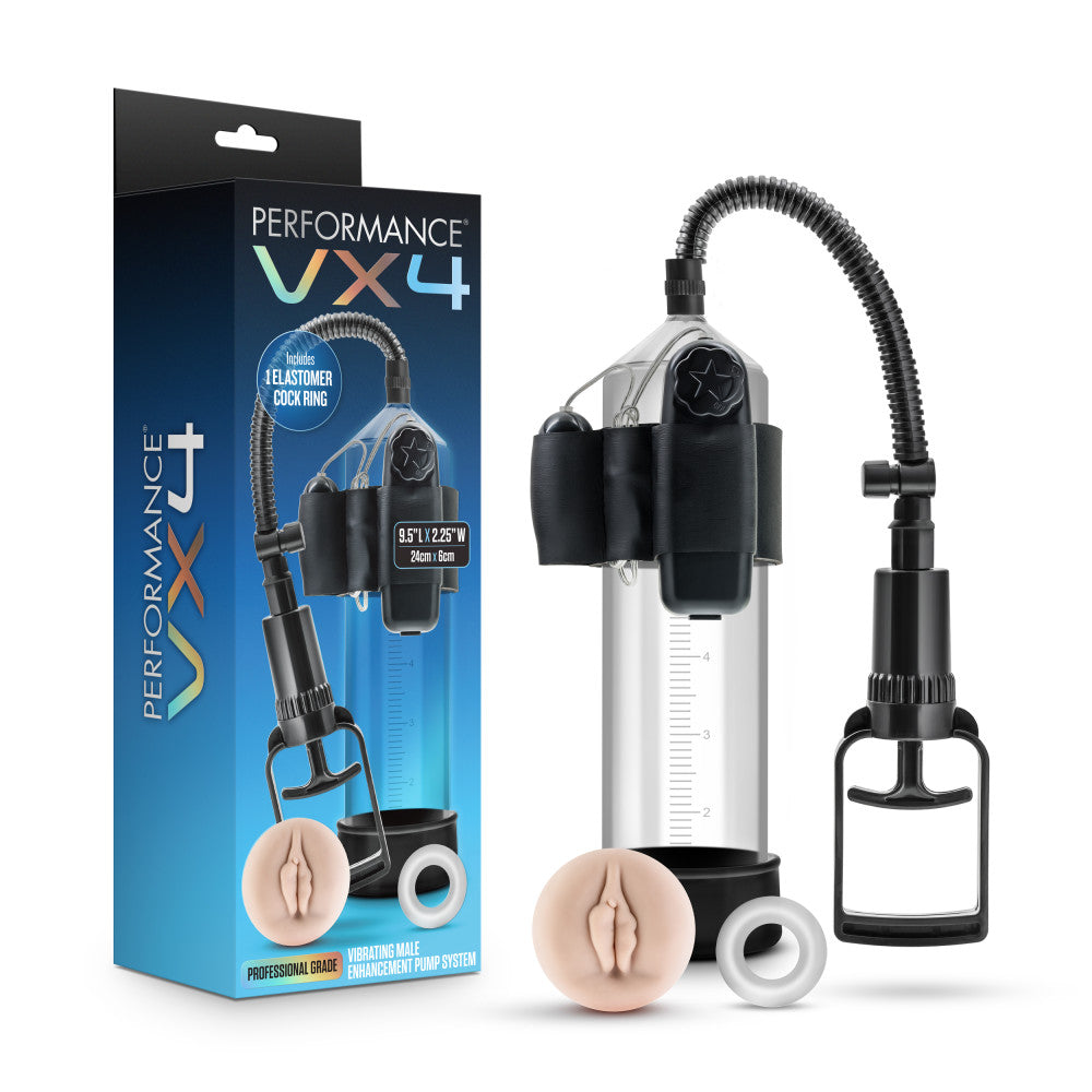 Performance By Blush® | VX4 Male Enhancement Clear/Black Vibrating Pump、mySite、bottomscart