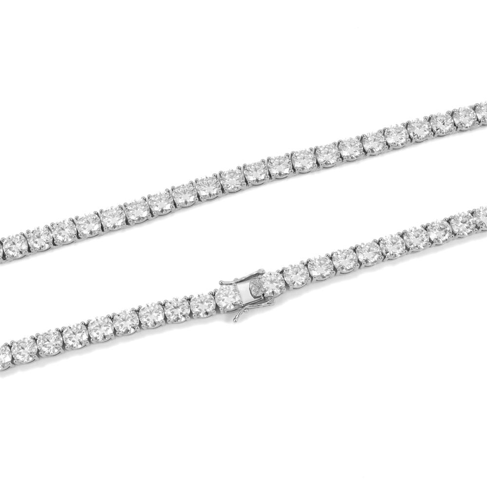 6MM Diamond Tennis Chain 14K Solid White Gold、mySite、hinf8tx79