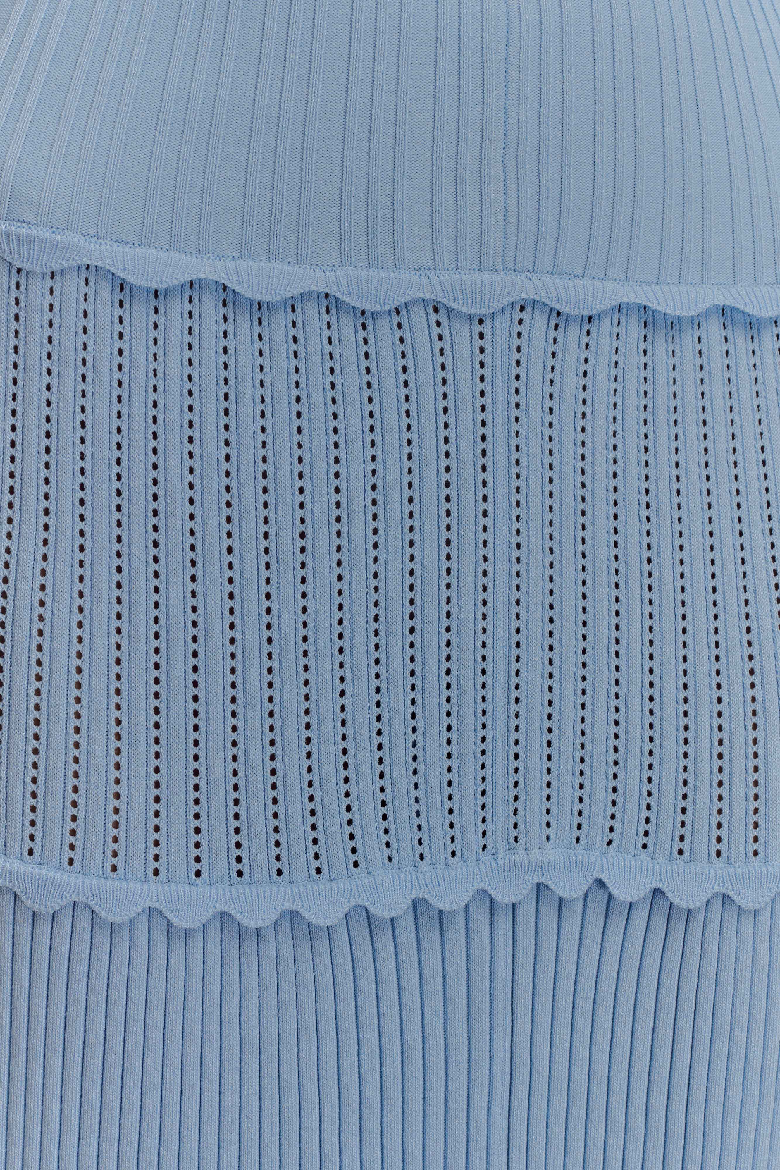 Finley Pointelle Knit Maxi Dress - Cornflower Blue、mySite、solidvoid