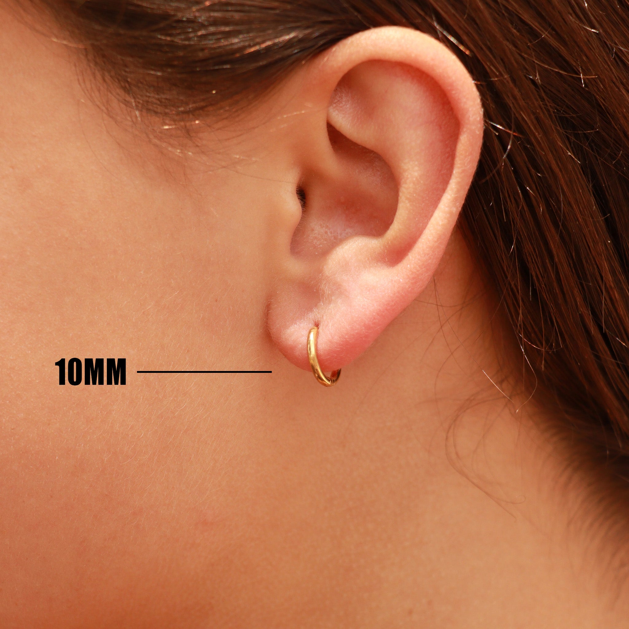 18K Gold PVD Stainless Steel Classic Hoop Huggie Earrings / ERJ0021、mySite、dreamappss