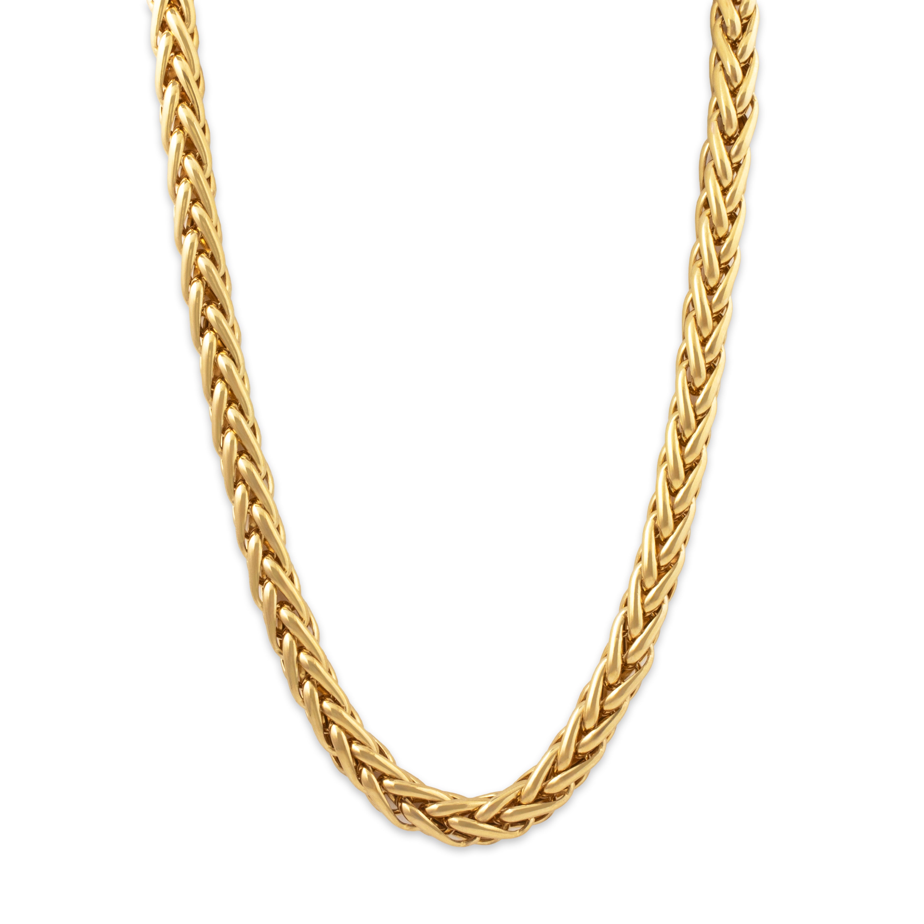 Vintage Italian 14k Yellow Gold Oversize Woven Chain Link Necklace 20、mySite、hinf8tx79
