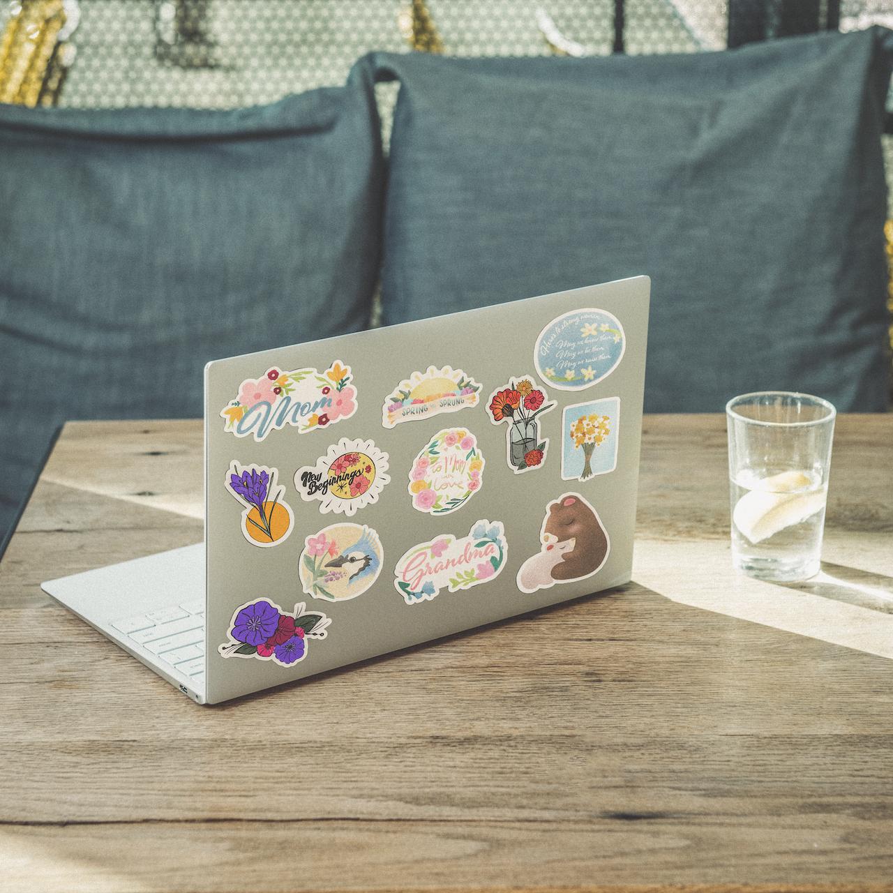  Bluejay Floral Sticker、mySite、elrpsem3k