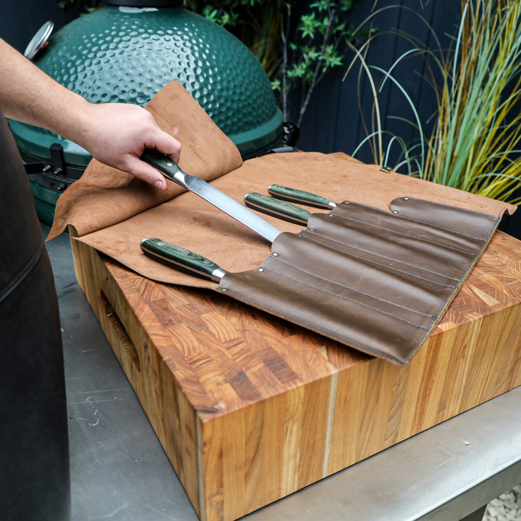 Big Green Egg Leather Knife Roll、mySite、noshort