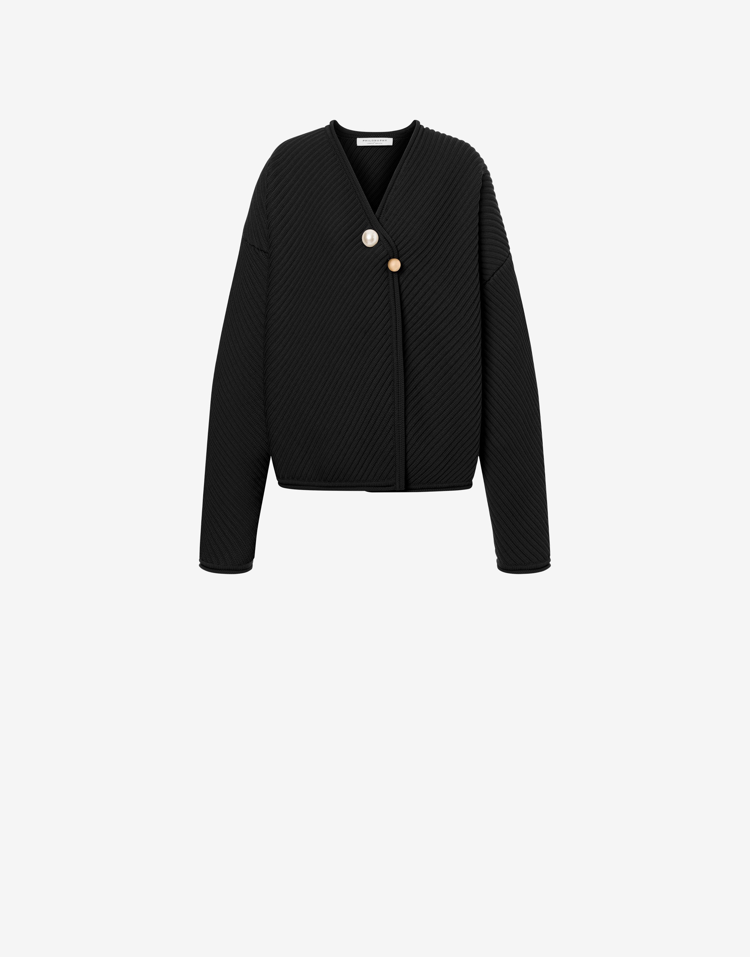 Cardigan in fettuccia con spilla gioiello、mySite、aoinhome