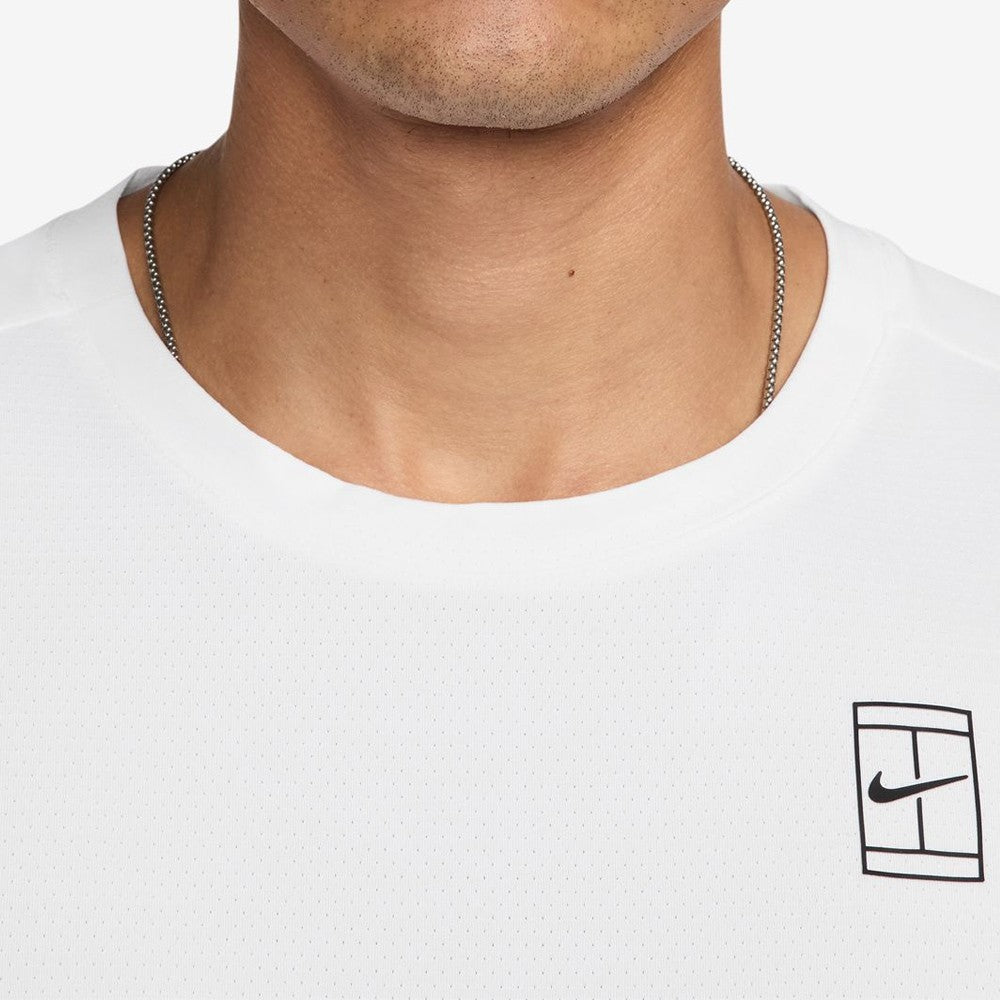 Nike Men's Advantage Court Top - White、mySite、neckold