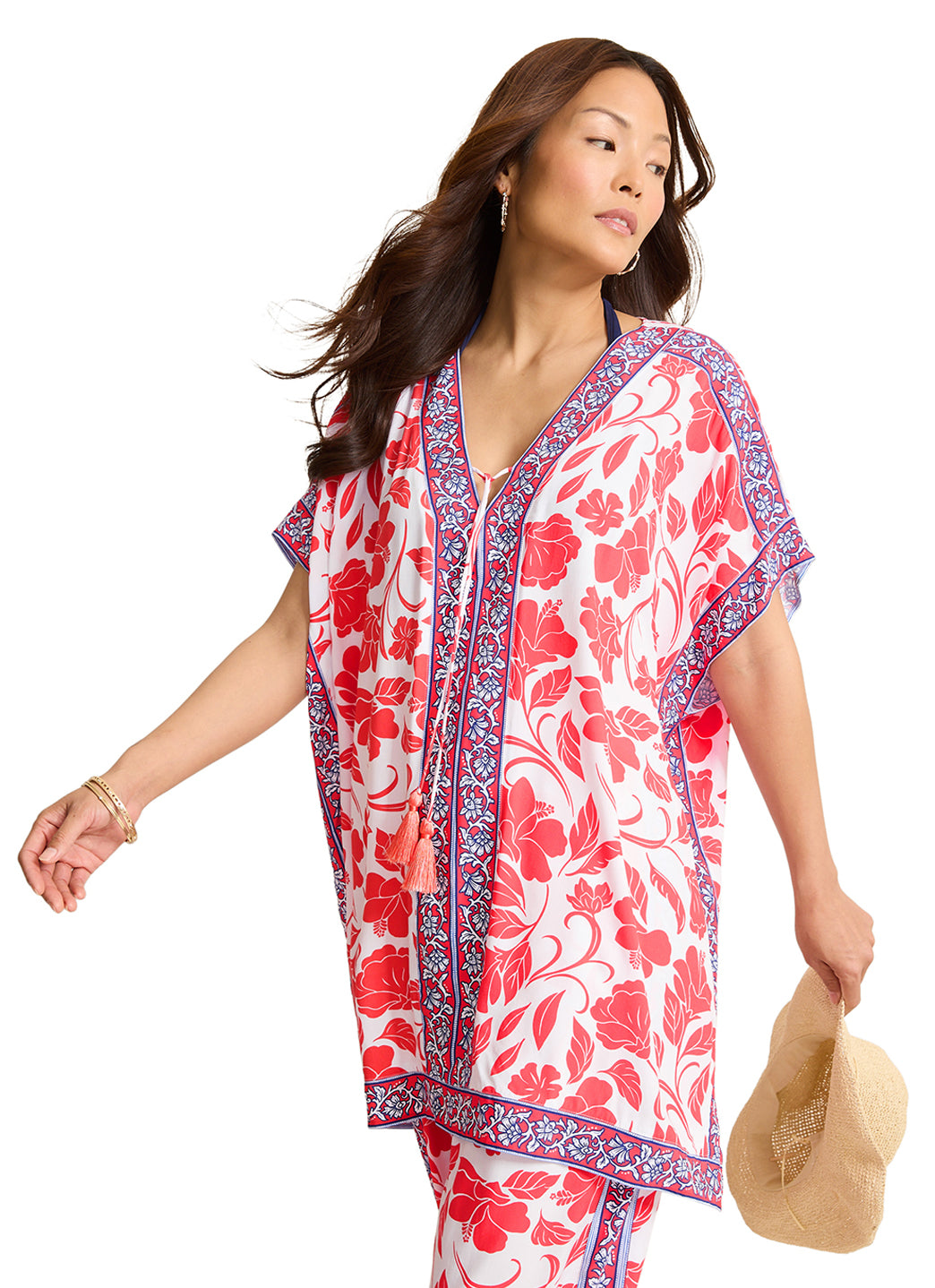Tommy Bahama Women's Fiori Border Tunic Cover Up、mySite、noshort