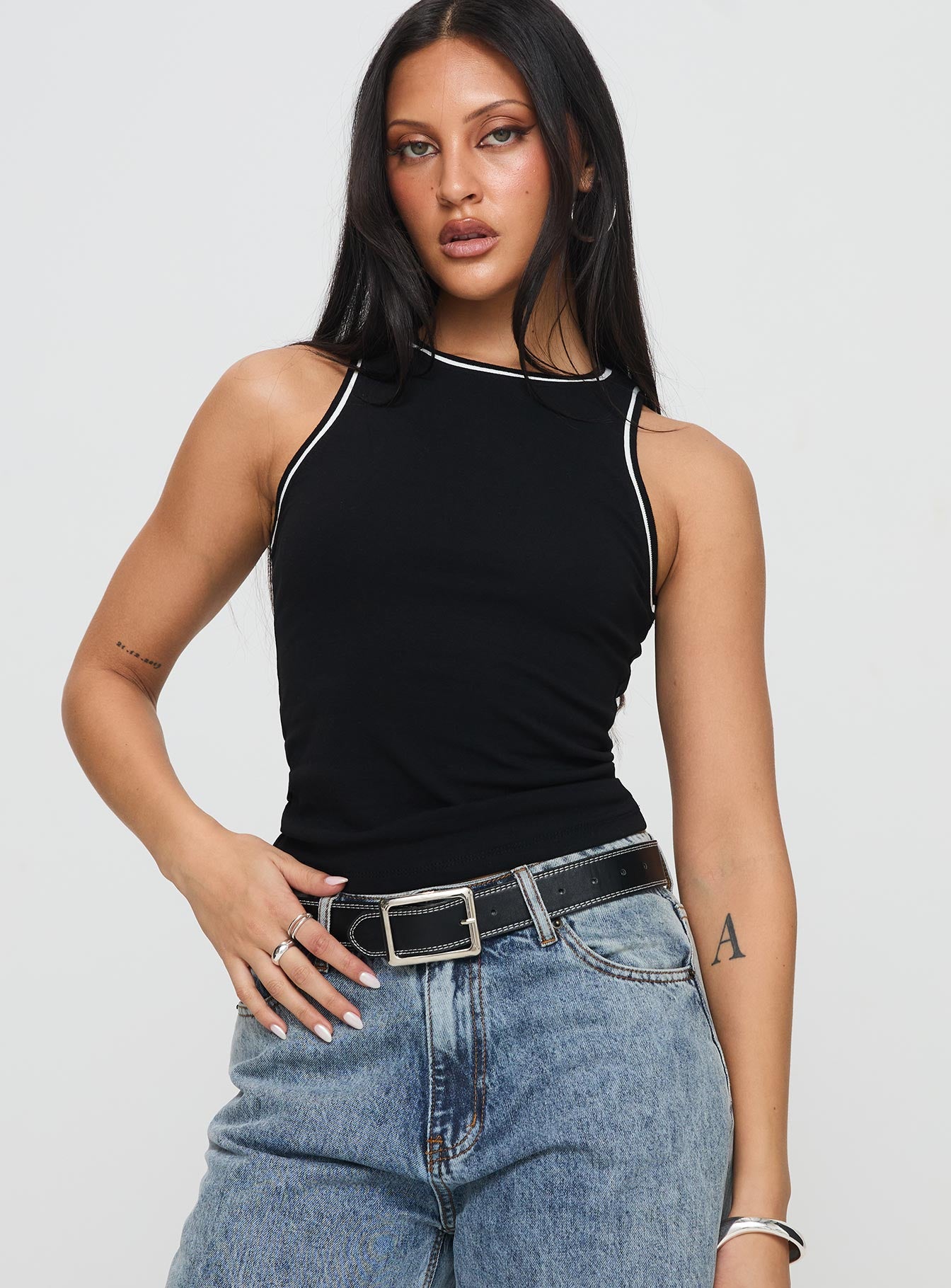 Dazzling Tank Top Black、mySite、solidvoid