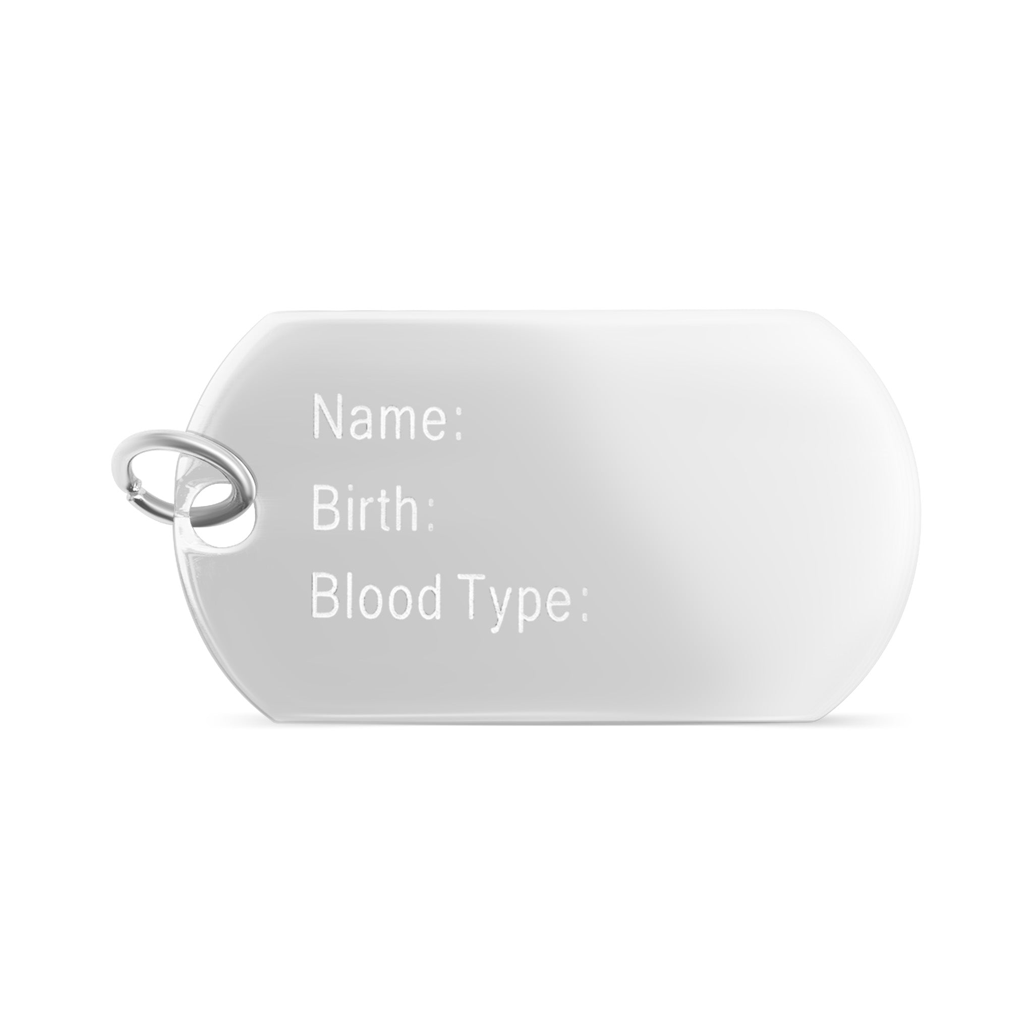 Stainless Steel Engravable Name/Birth/Blood Type Pendant / PDJ0015、mySite、dreamappss