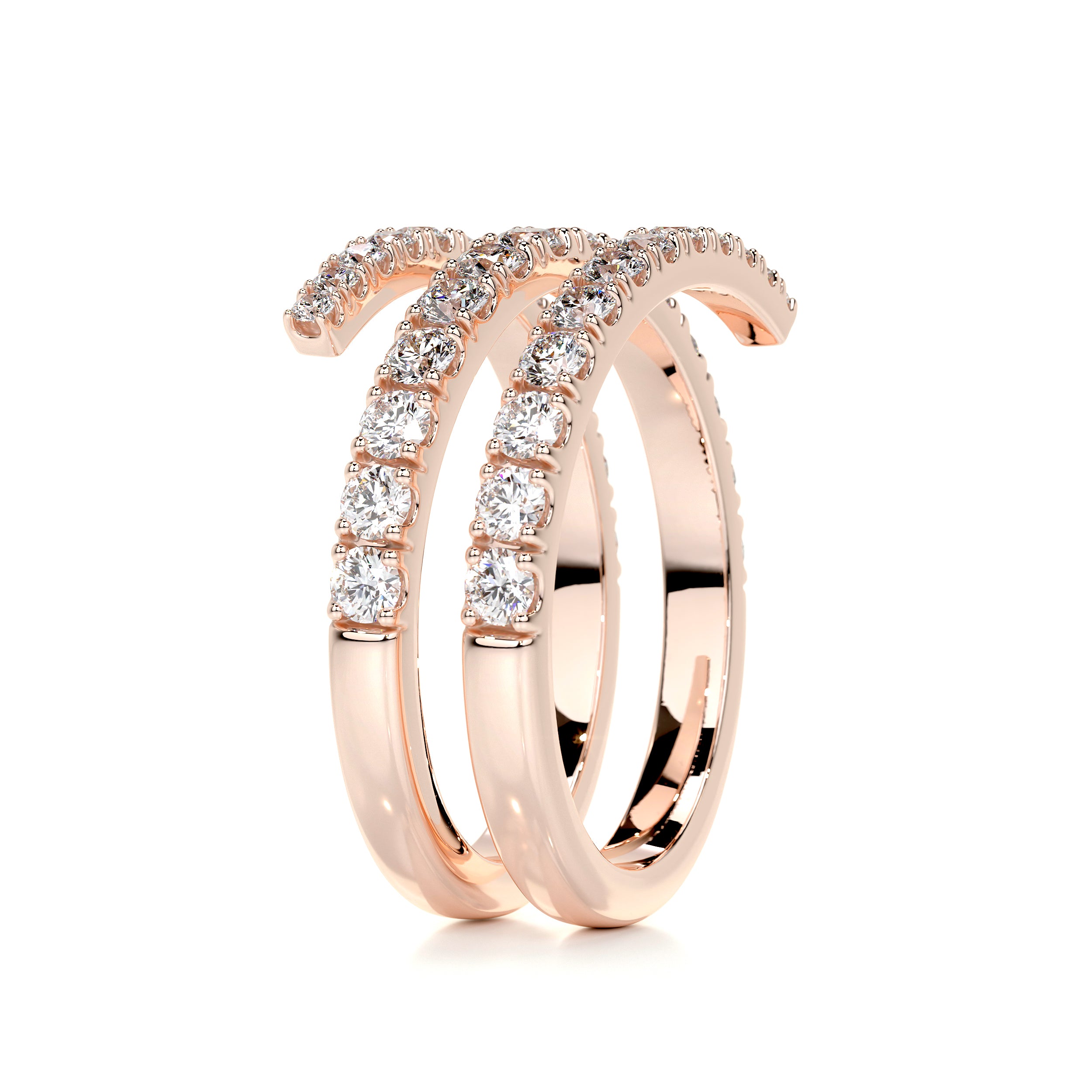 Carrie Diamond Wedding Ring (1 Carat) -14K Rose Gold、mySite、hinf8tx79