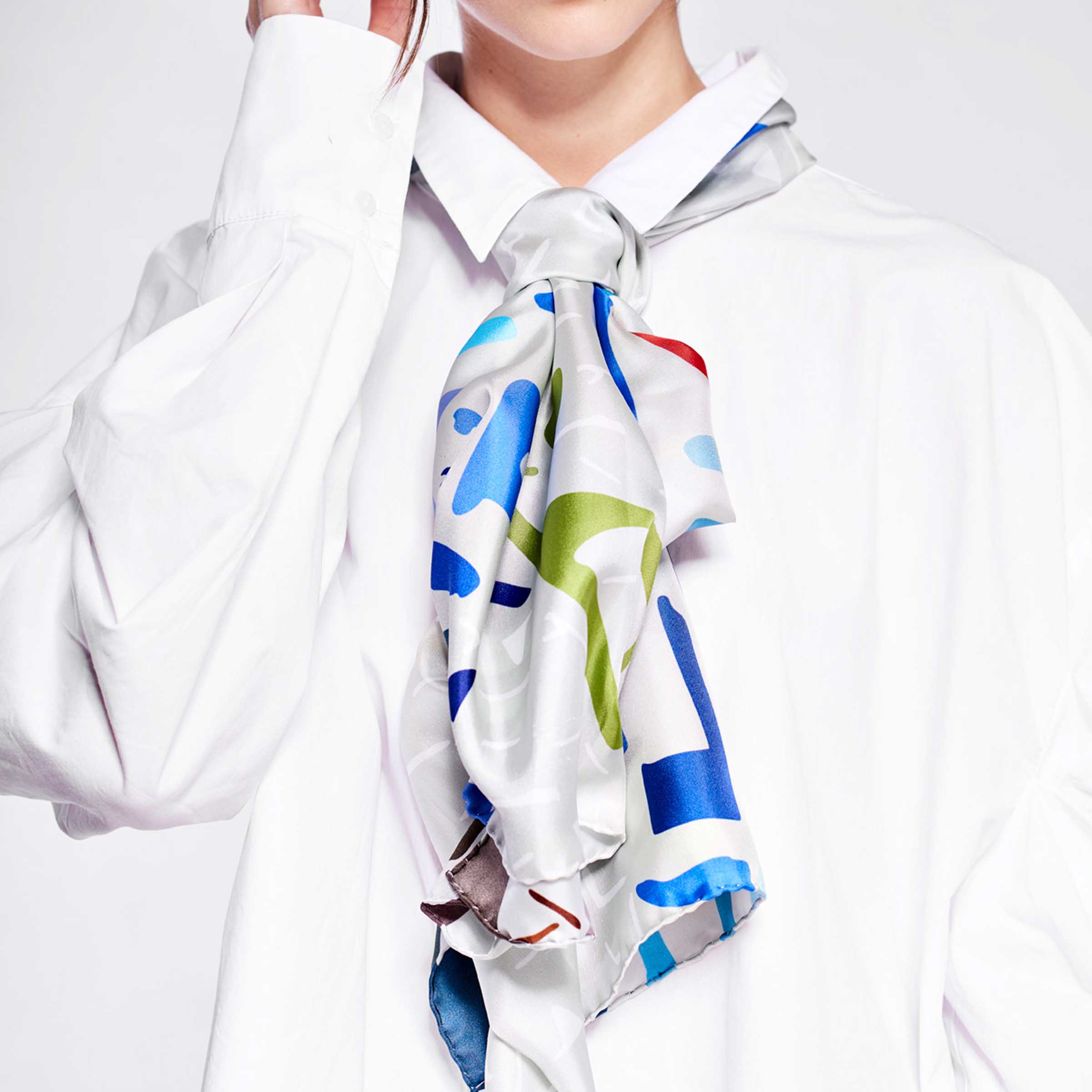 Silk and Cashmere Stole STRANGE SHAPE by Orequo、mySite、neckold