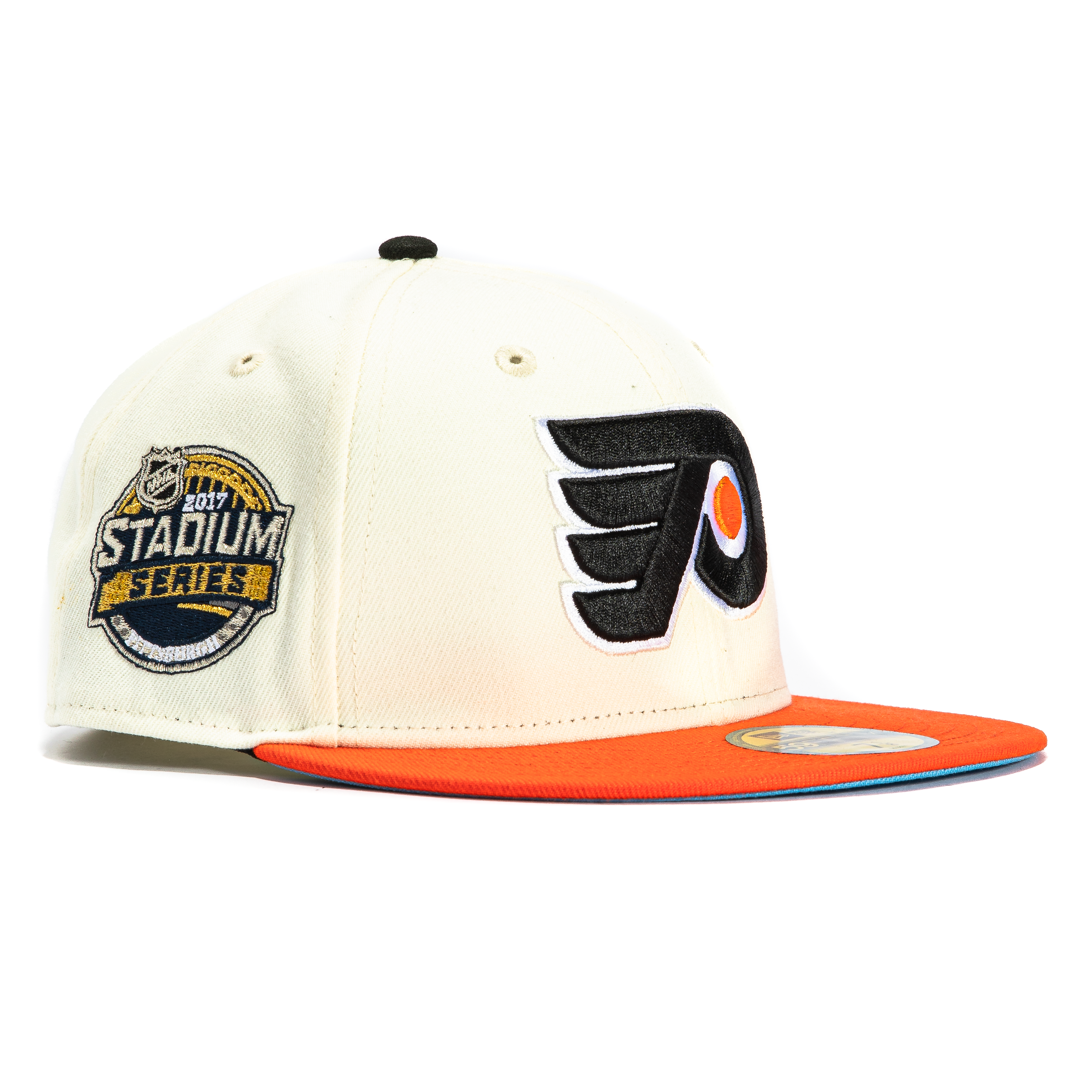 New Era 59Fifty Philadelphia Flyers 2017 Stadium Series Patch Hat - White, Orange、mySite、vikingsvslions