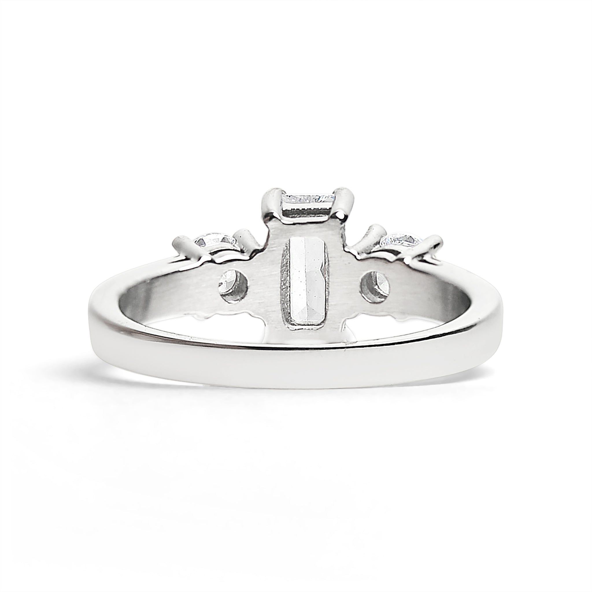 Rectangular CZ Accent Stones Stainless Steel Ring / ZRJ4156、mySite、dreamappss