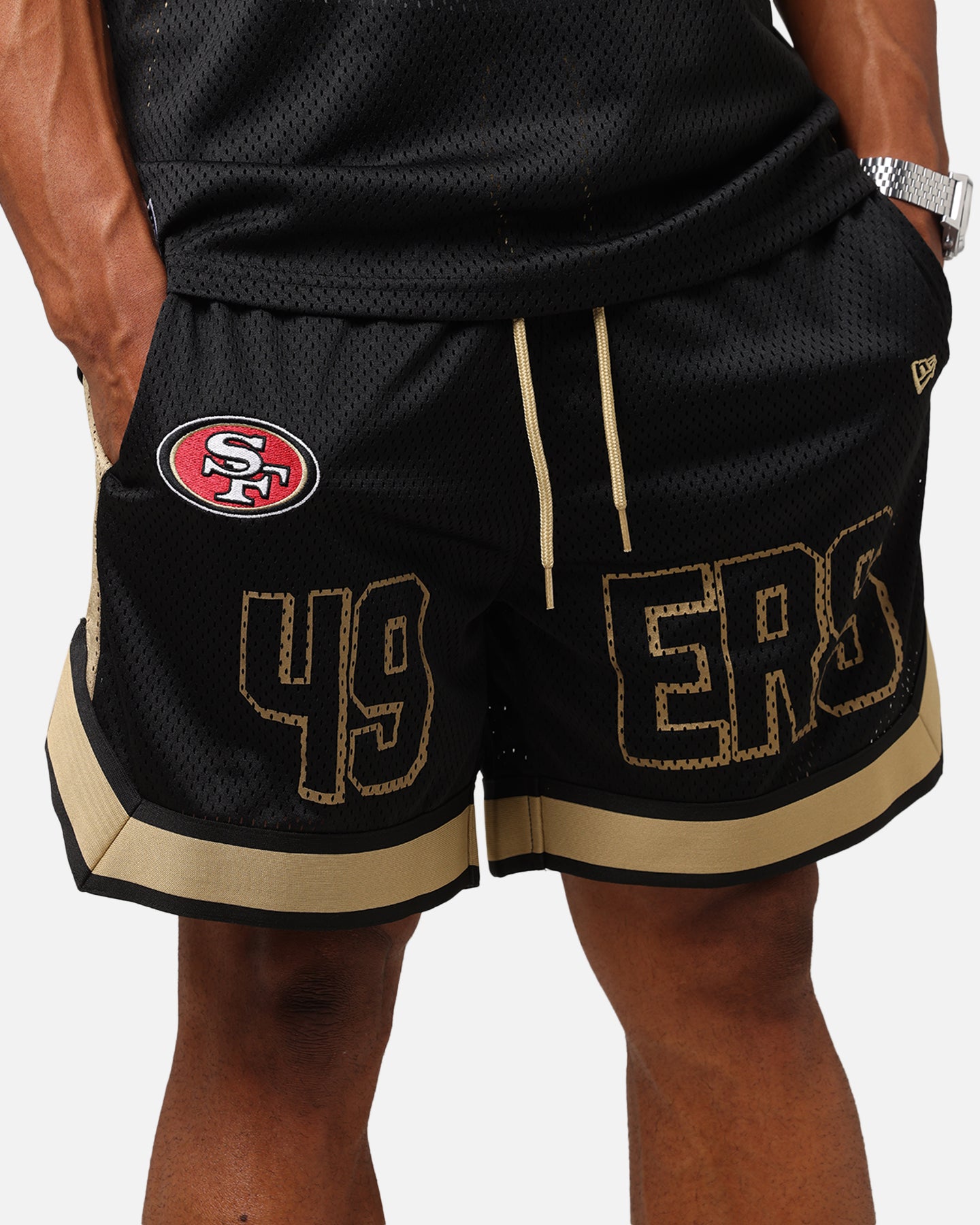 New Era San Francisco 49ers NFL Graphic Shorts Black、mySite、zt4zffjzw