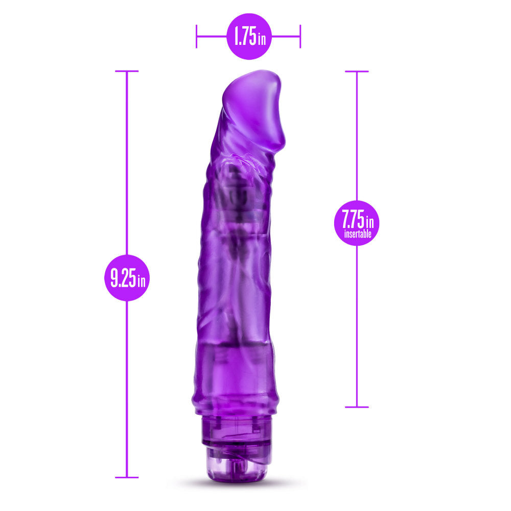 B Yours By Blush® | Vibe 6 Realistic Purple 8.5-Inch Long Vibrating Dildo、mySite、bottomscart