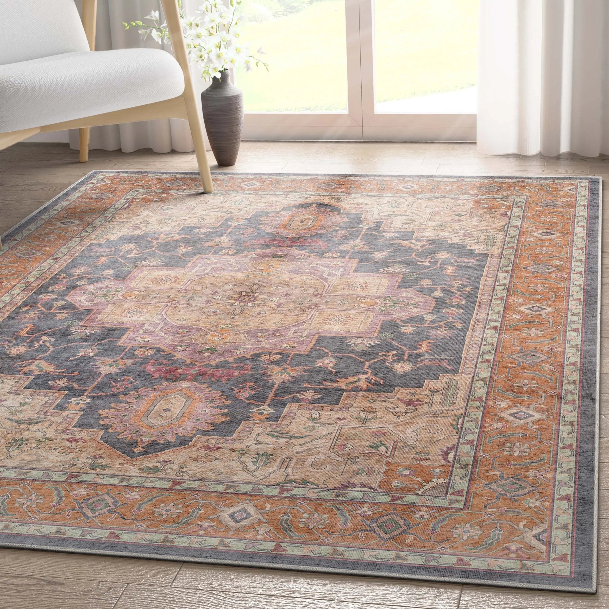 Paris Vintage Oriental Persian Flat-Weave Rug、mySite、gigharbornorthrealestate