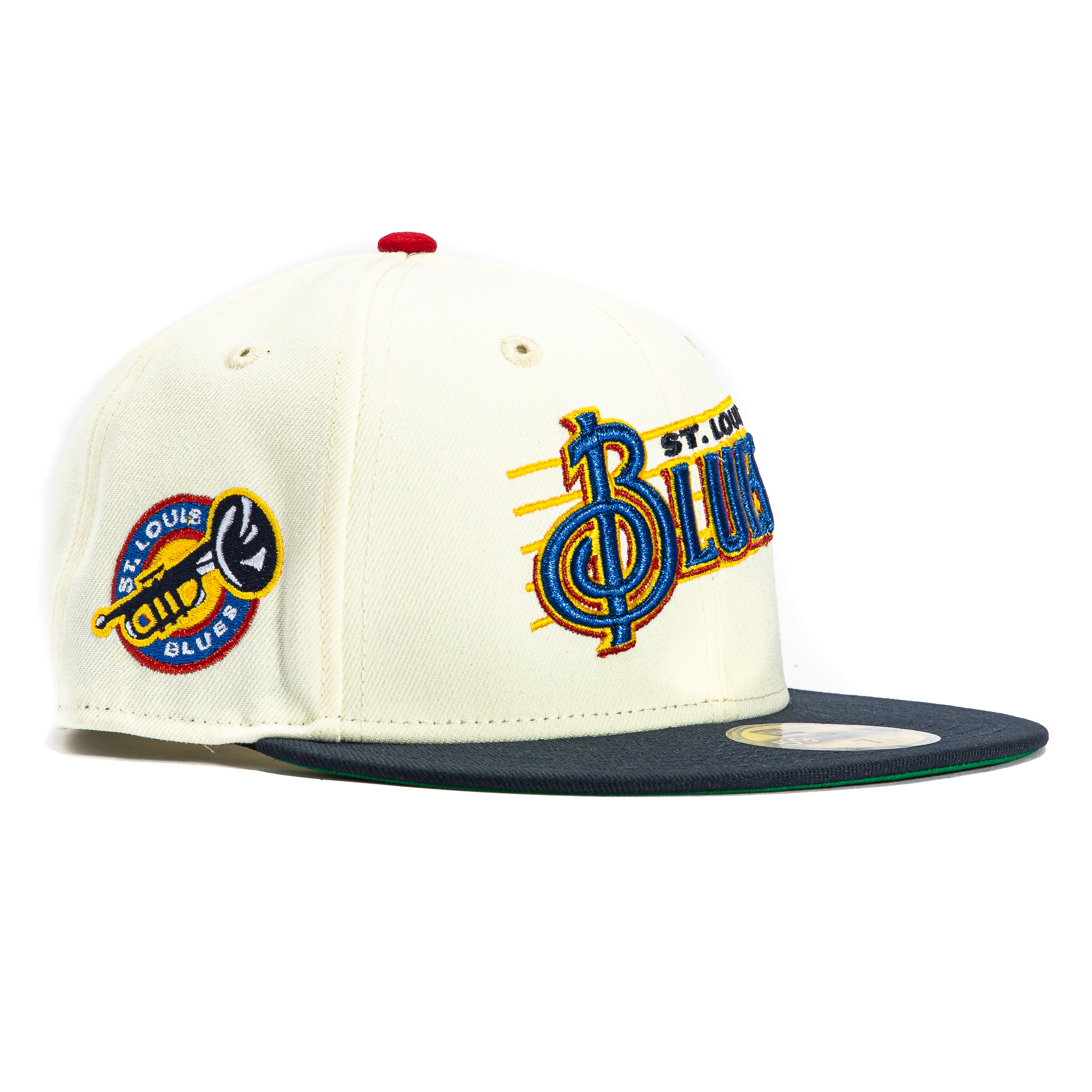 New Era 59Fifty St Louis Blues Logo Patch Word Hat - White, Navy、mySite、vikingsvslions