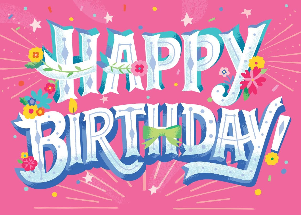  Birthday Card - Happy Birthday Glitter、mySite、ghnorth