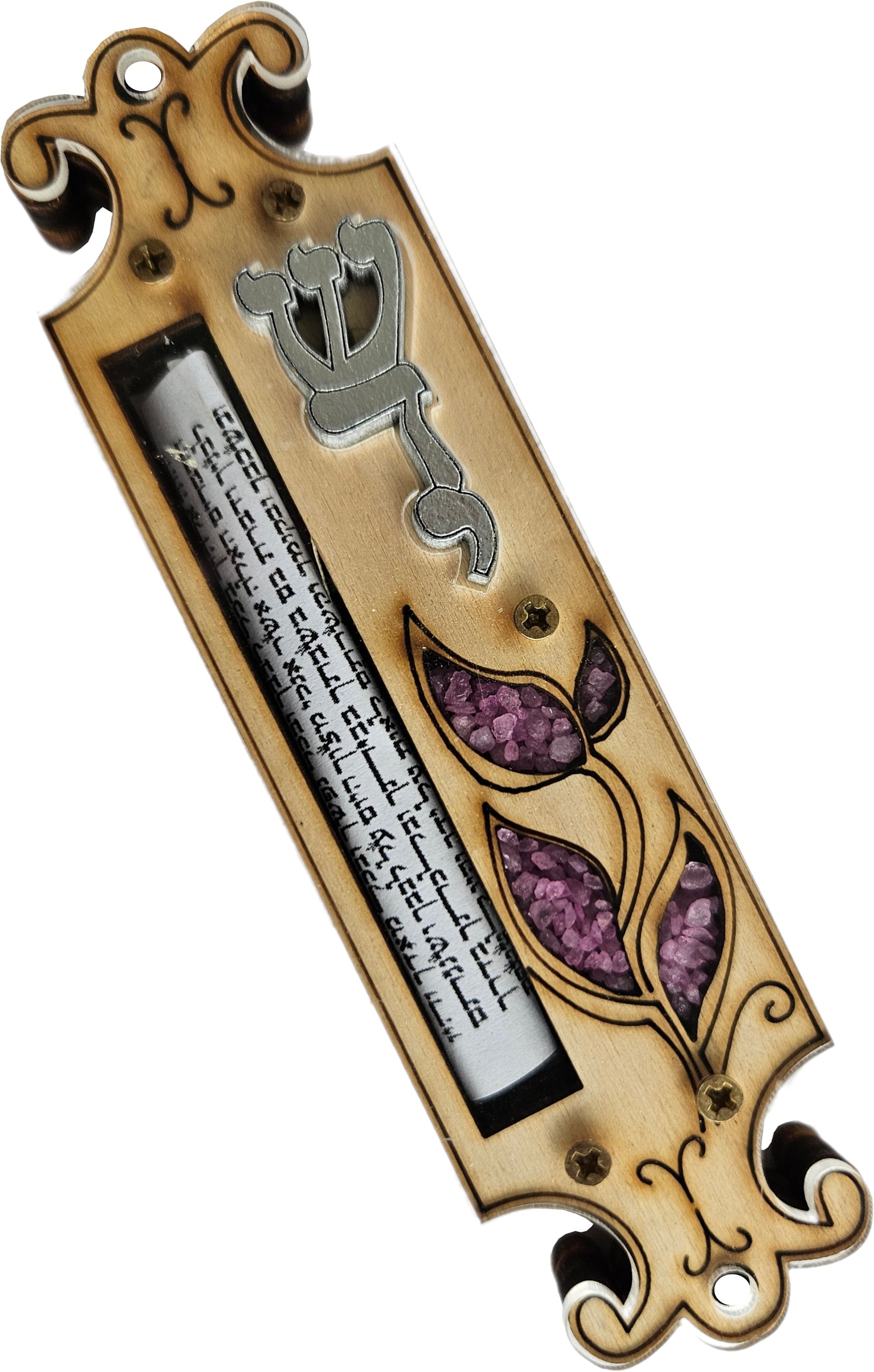  Holy Land Market Mezuzah-Wood Precious Stones (Shaddai)、mySite、elrpsem3k