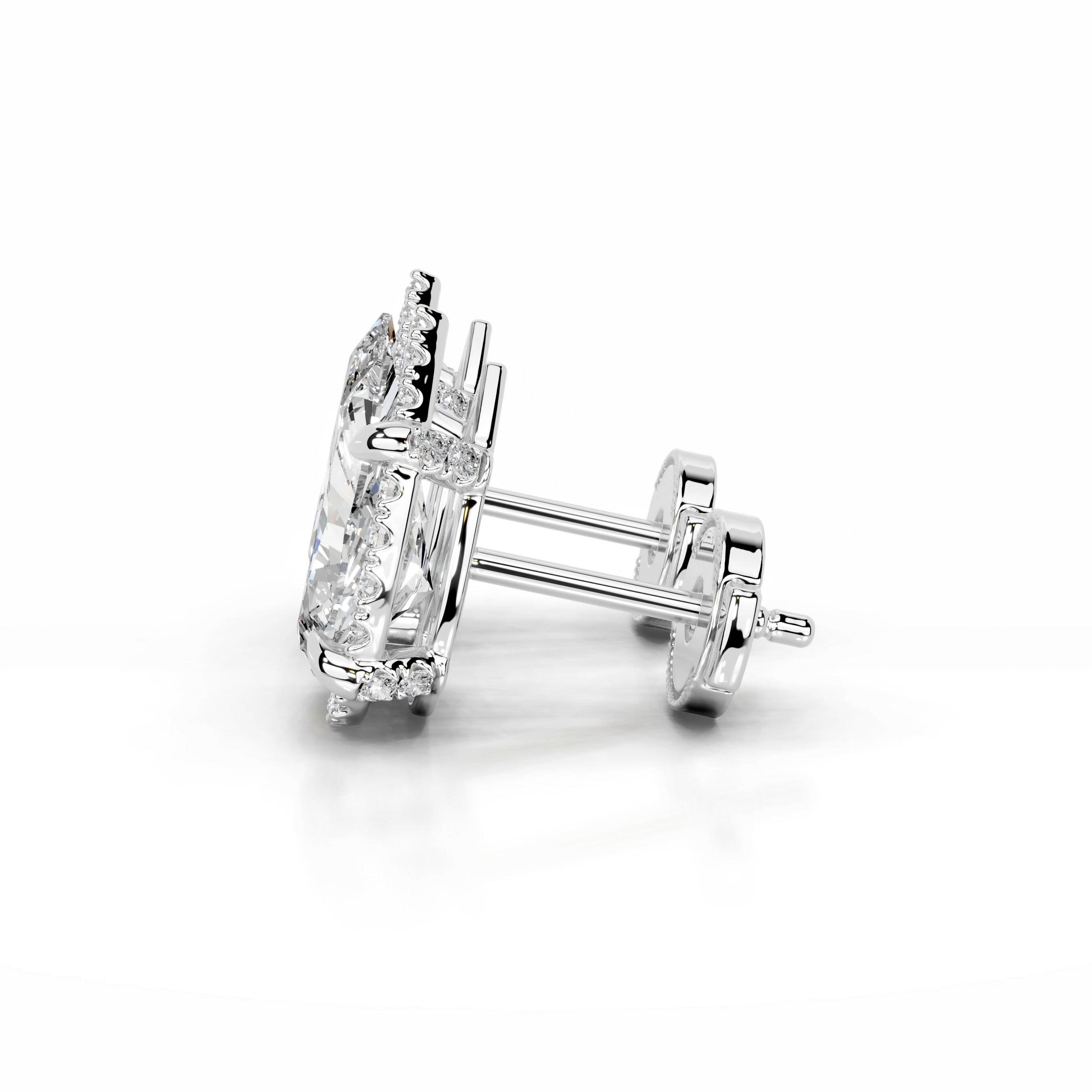 Ophelia Diamond Halo Earrings - 14K White Gold、mySite、hinf8tx79