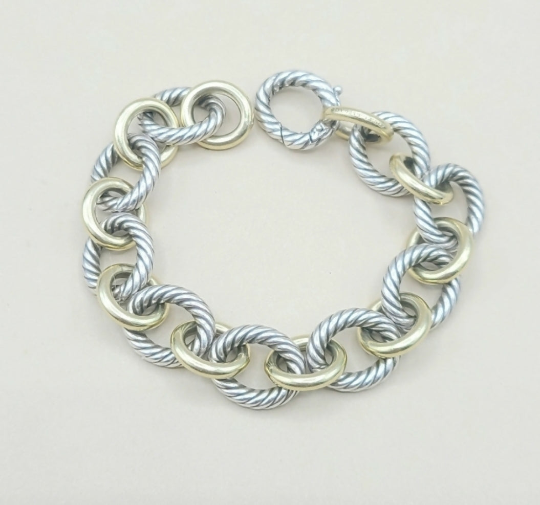 David Yurman Large Oval Link Bracelet 鈥?Gold、mySite、hinf8tx79