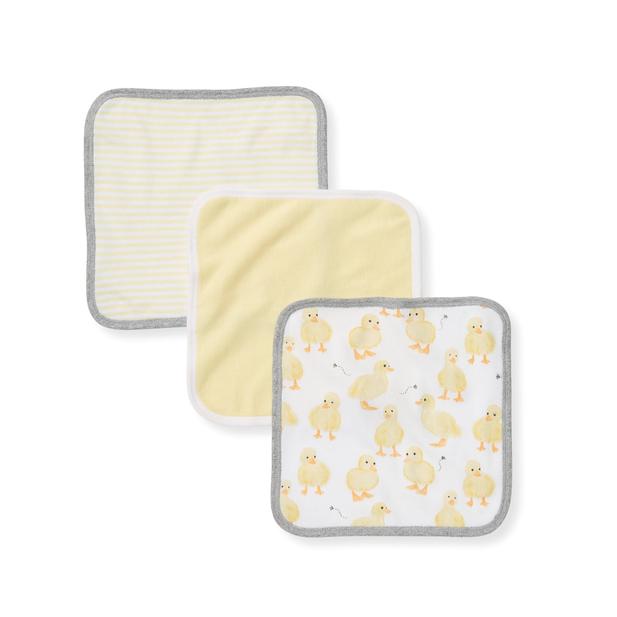  Little Ducks Organic Cotton Washcloths 3 Pack、mySite、layawaytickets